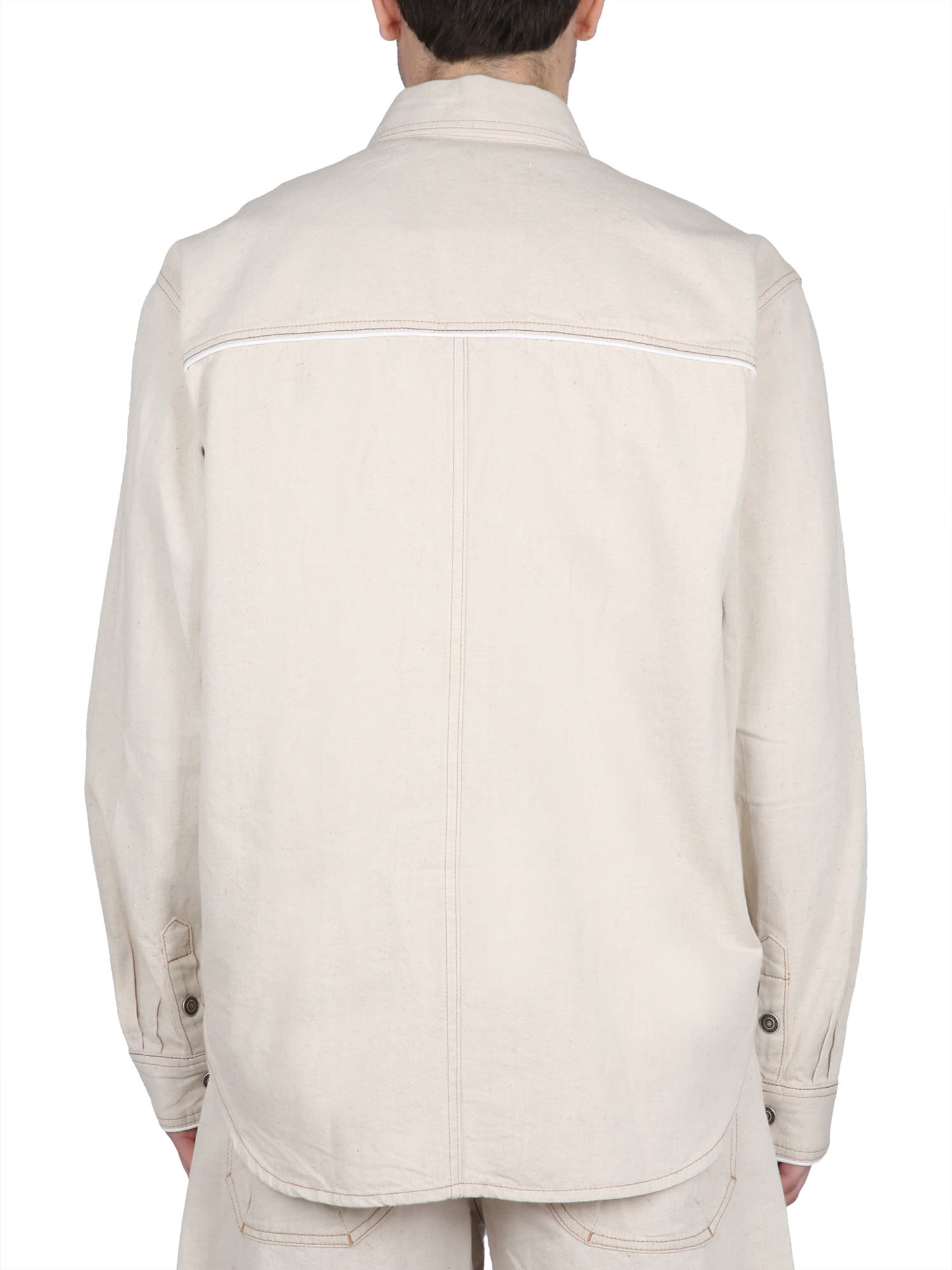Isabel Marant Multiple-pockets Shirt Jacket In Cipria
