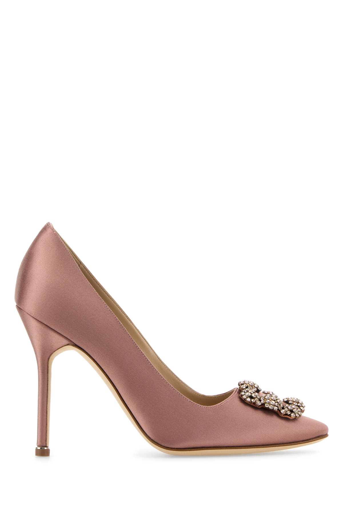 Manolo Blahnik Antiqued Pink Satin Hangisi Pumps