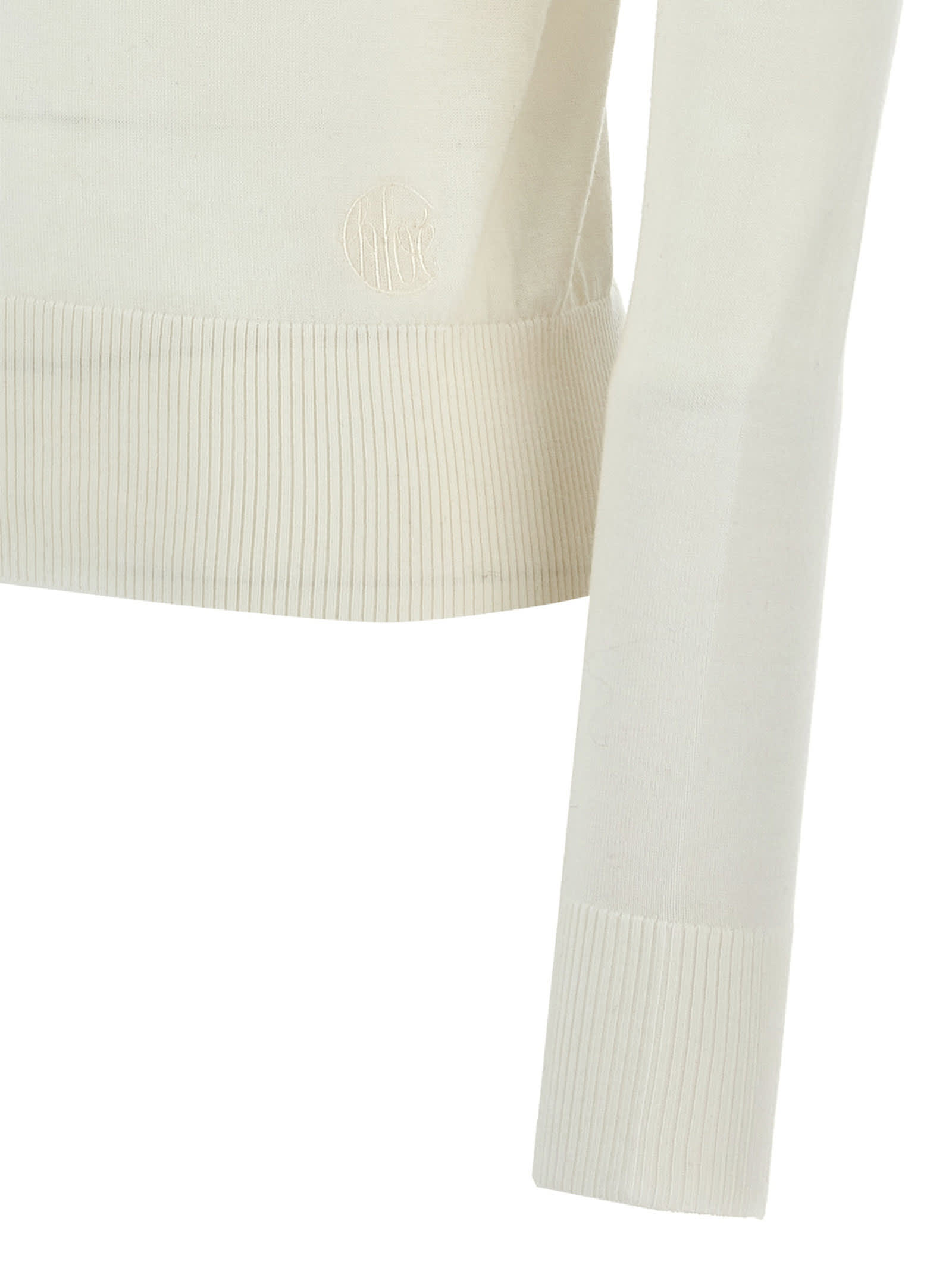 Chloé Chloe Iconic Milk Turtleneck Knitted Sweater In White