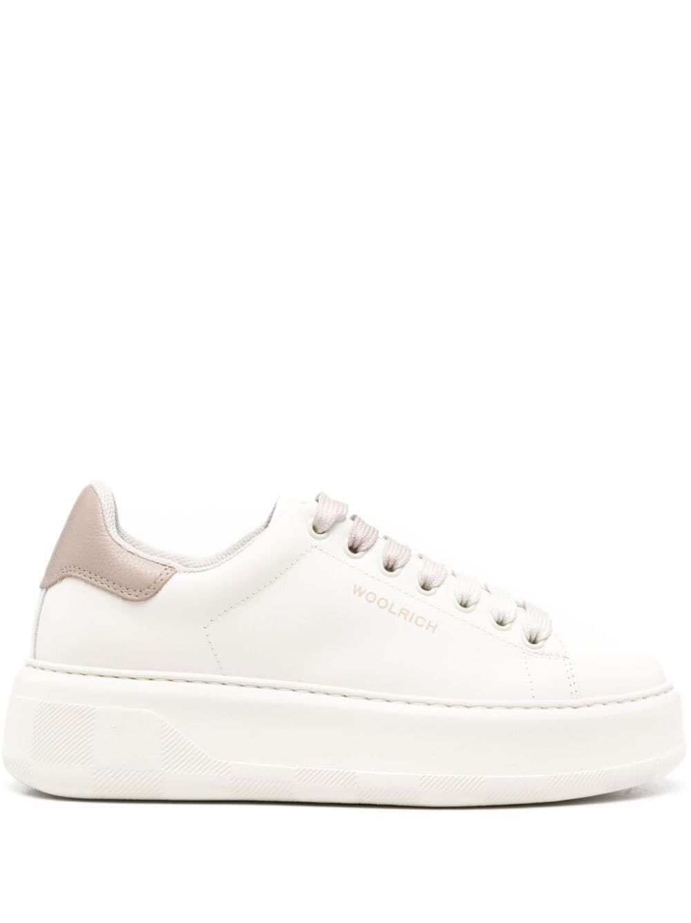 Shop Woolrich Chunky Court Women Calf In Off White