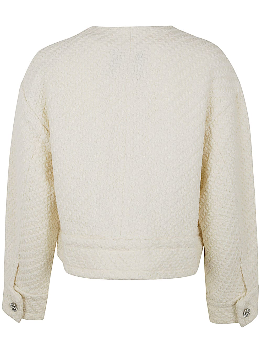 Shop Essentiel Antwerp Gouveau Cropped Jacket In Off White