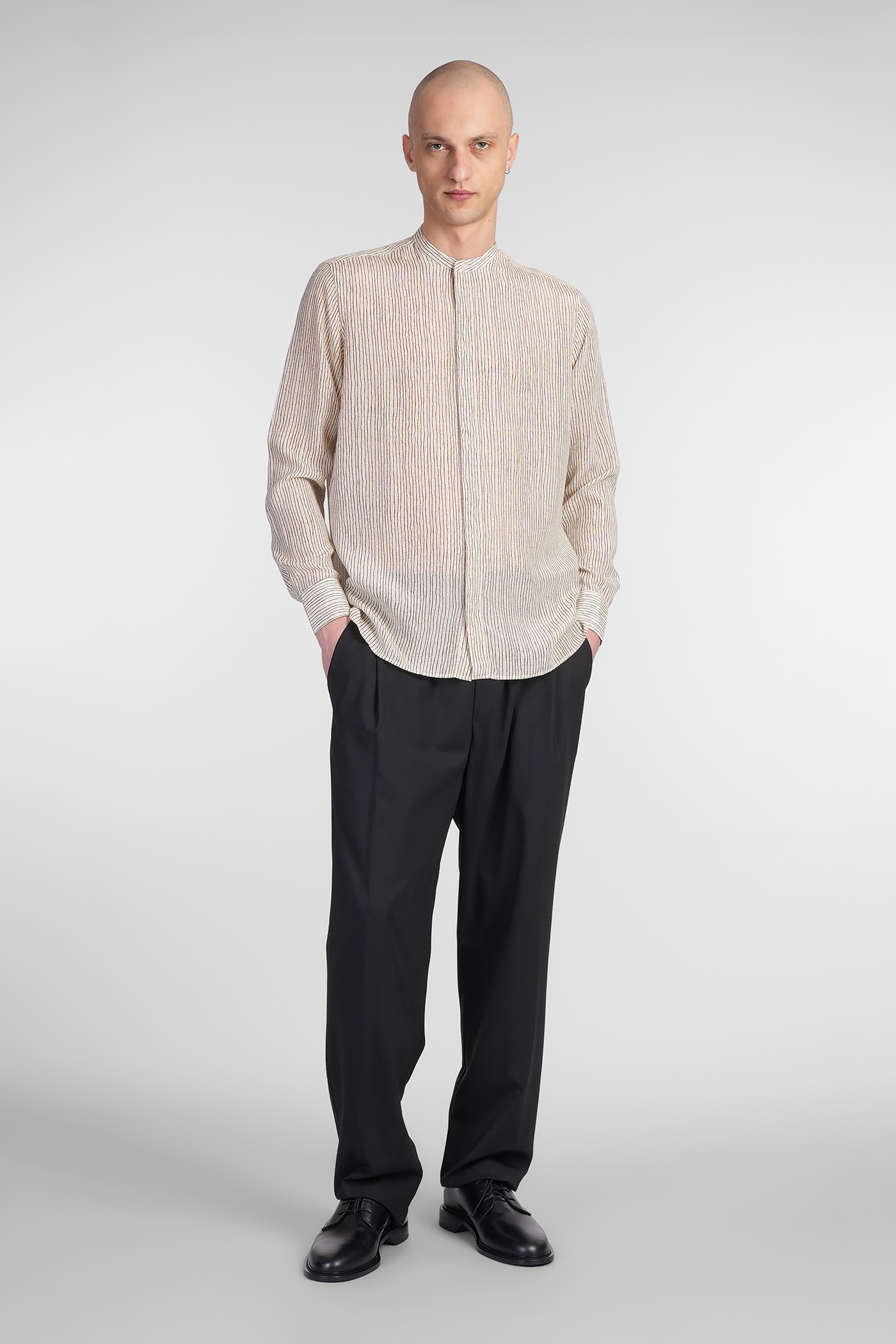 Laneus Shirt Man In Beige