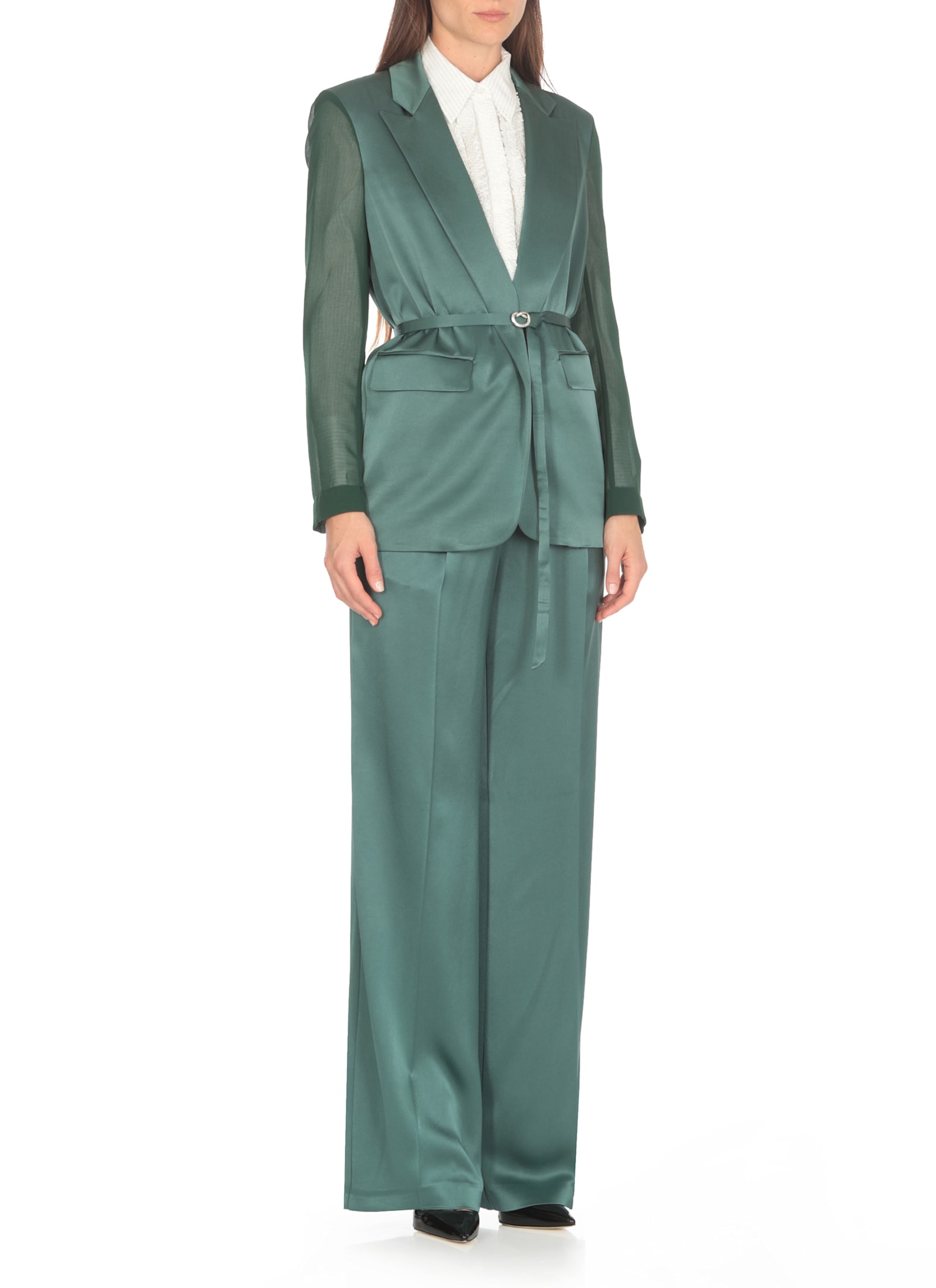 Shop Pinko Gagny Blazer In Green