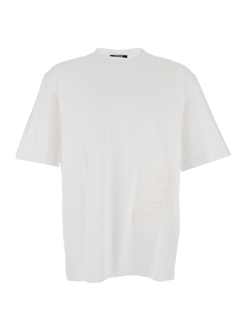 Jacquemus Le T-shirt Club White T-shirt With Logo J On The Front In Cotton Man In White