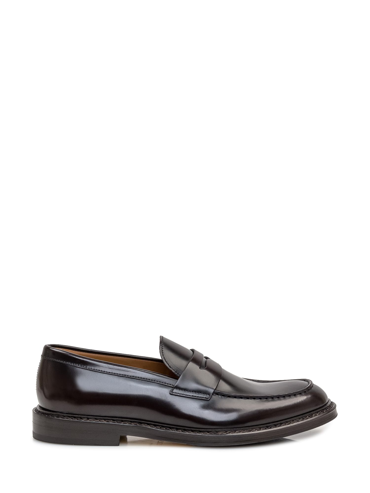 Shop Doucal's Penny Moccasin In Ebano