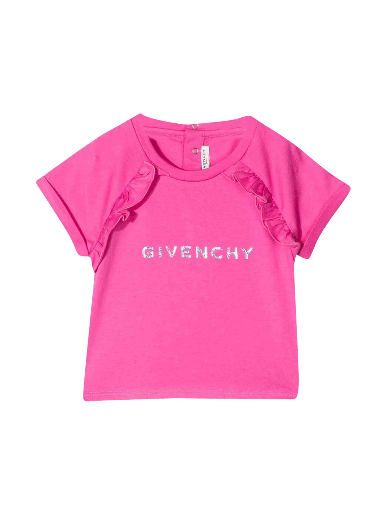Givenchy Pink Baby Girl T-shirt With Print