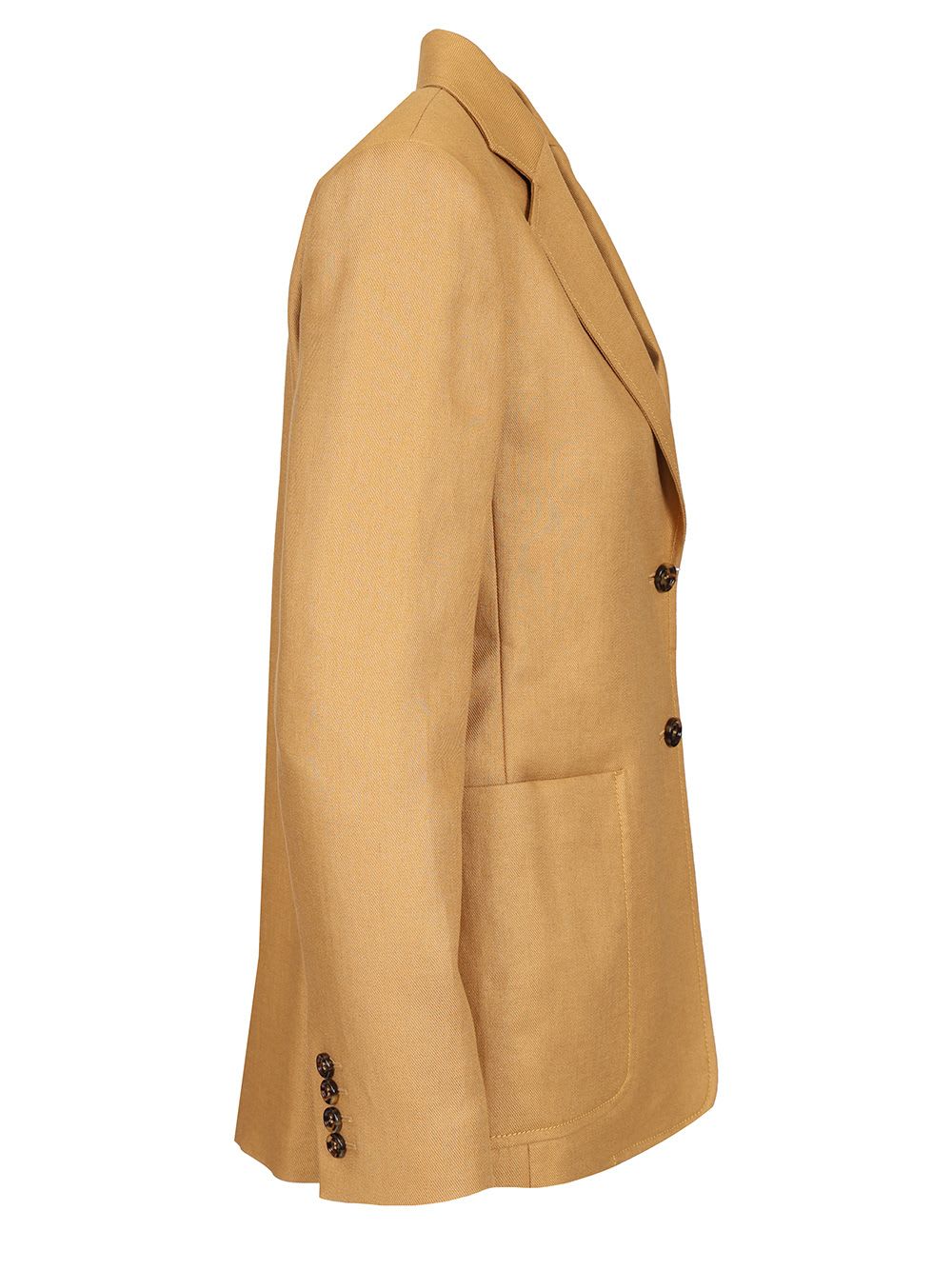 Max Mara Linen Blazer In Nude