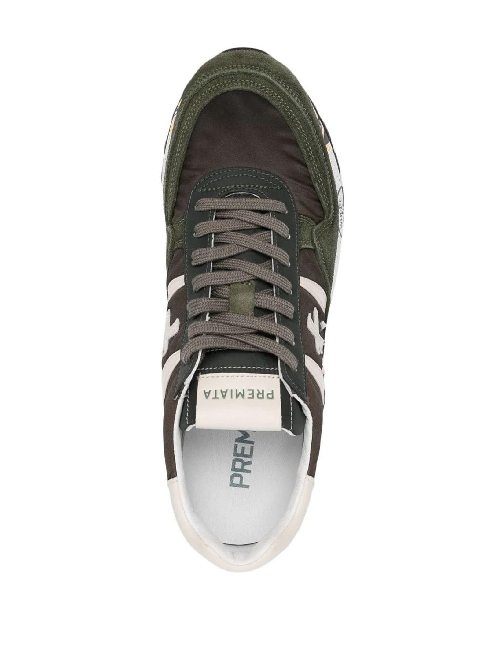 Shop Premiata Green Landeck Sneakers Sneakers