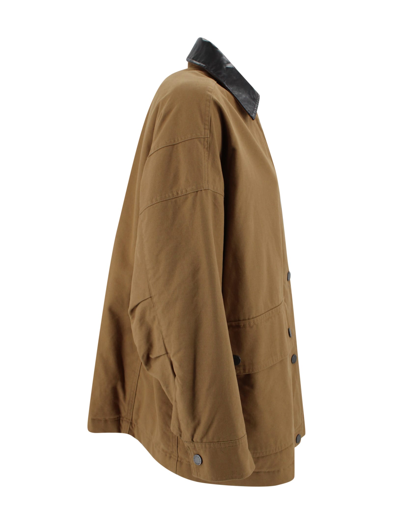 Weekend Max Mara Camel Cotton Canvas Jacket In Brown