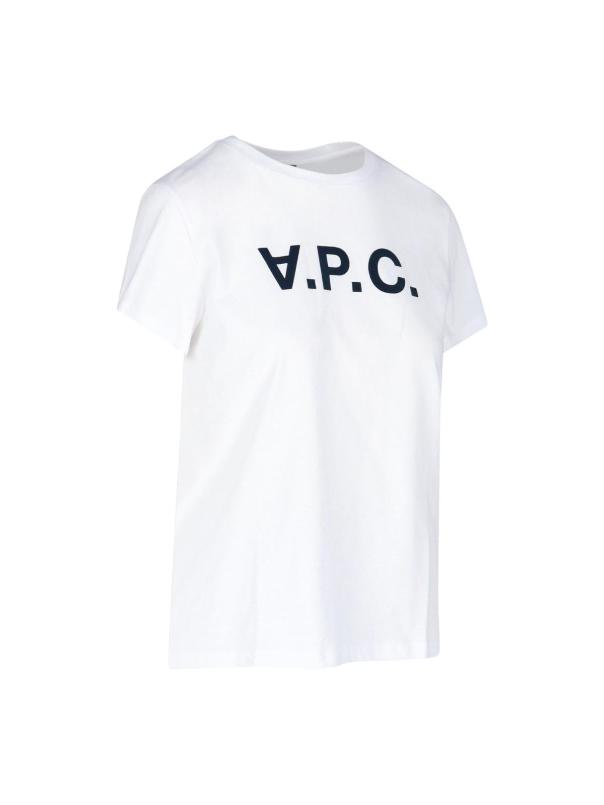 Shop Apc Logo T-shirt In White