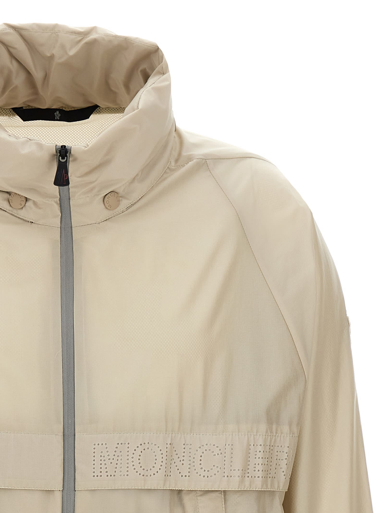 Moncler 'negara' Windbreaker Cuffs Elastic In Gray