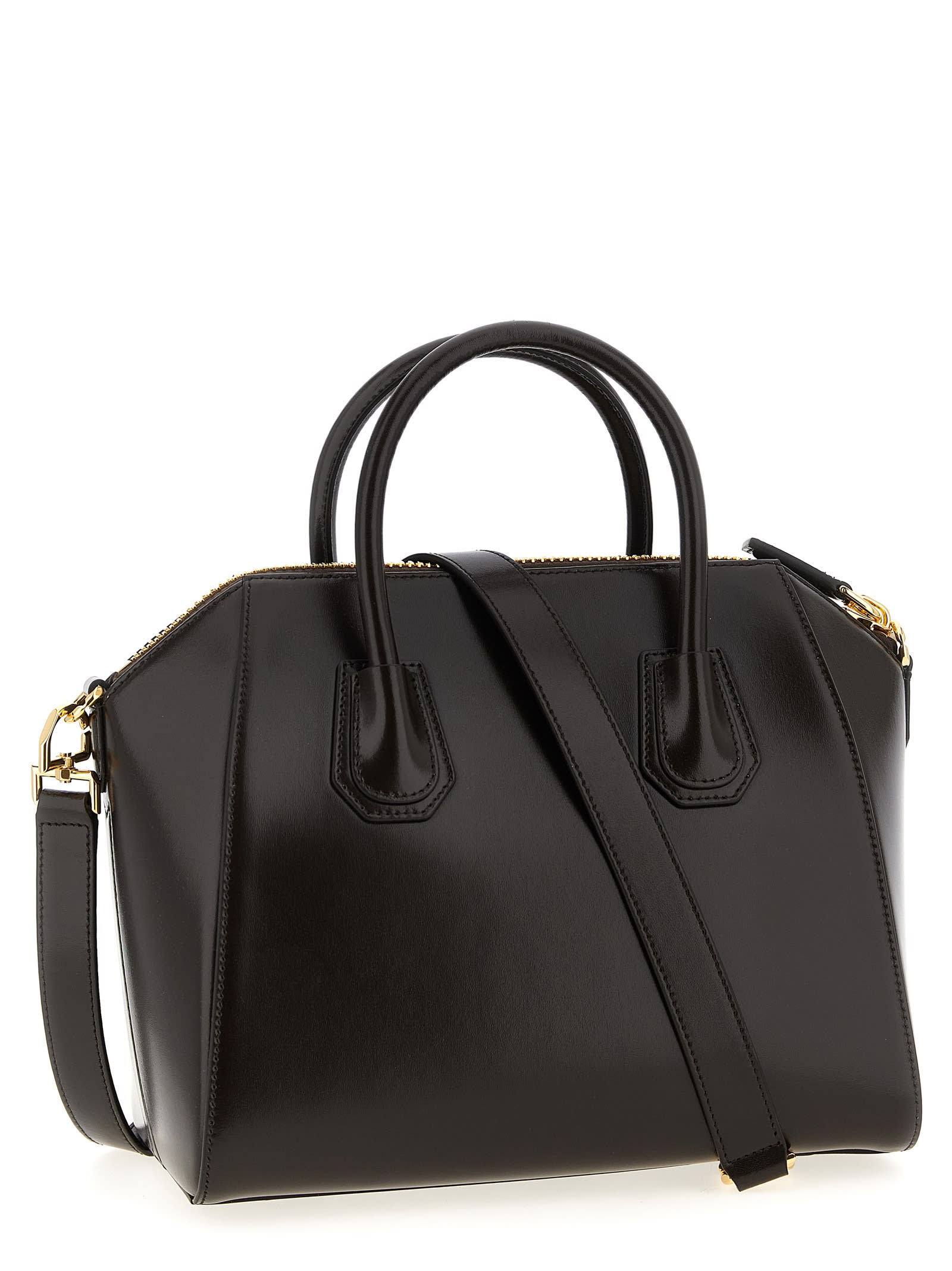 Givenchy Antigona Mini Top Handle Bag In Box Leather In Brown
