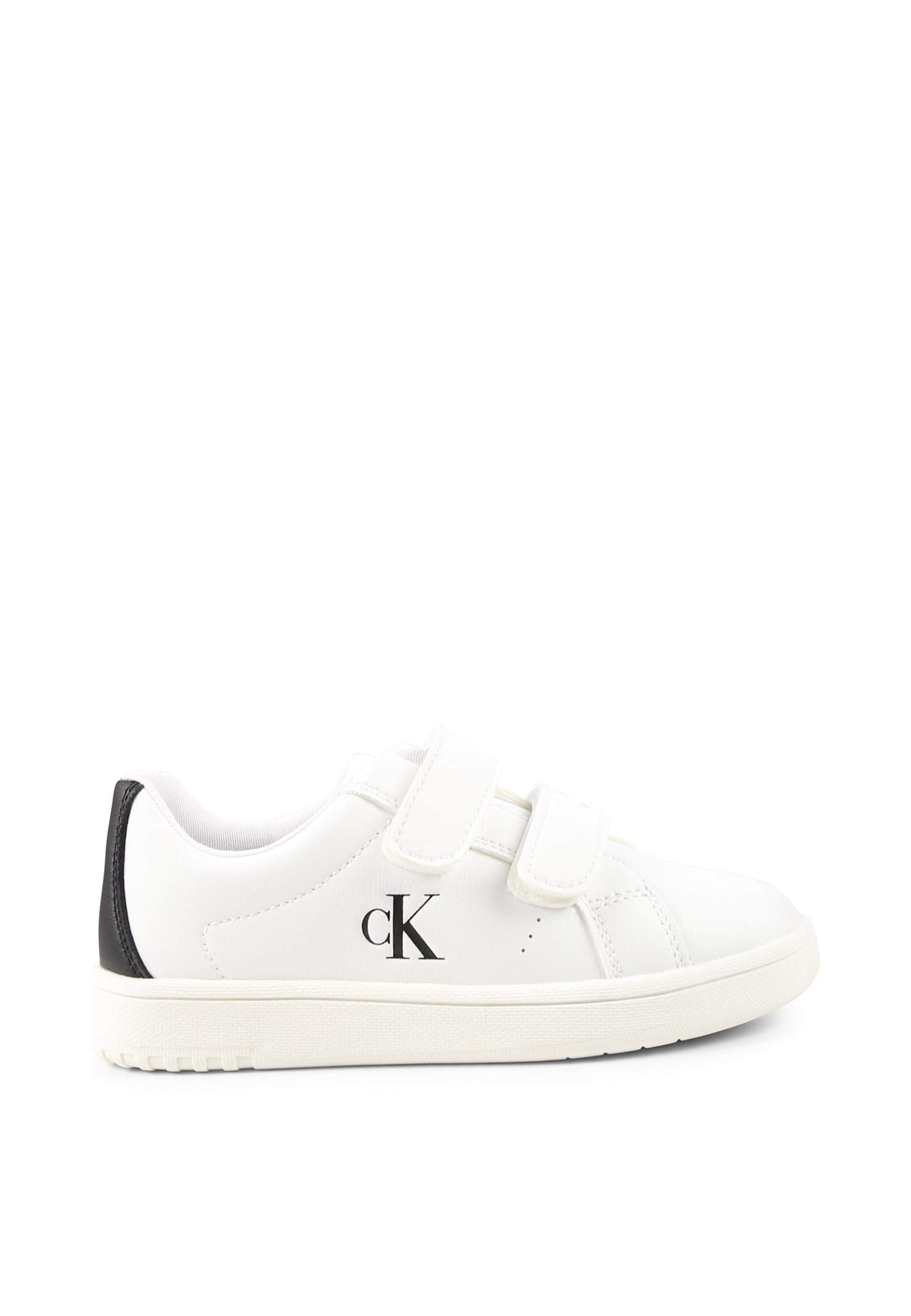 Calvin Klein White Sneakers For Kids In White