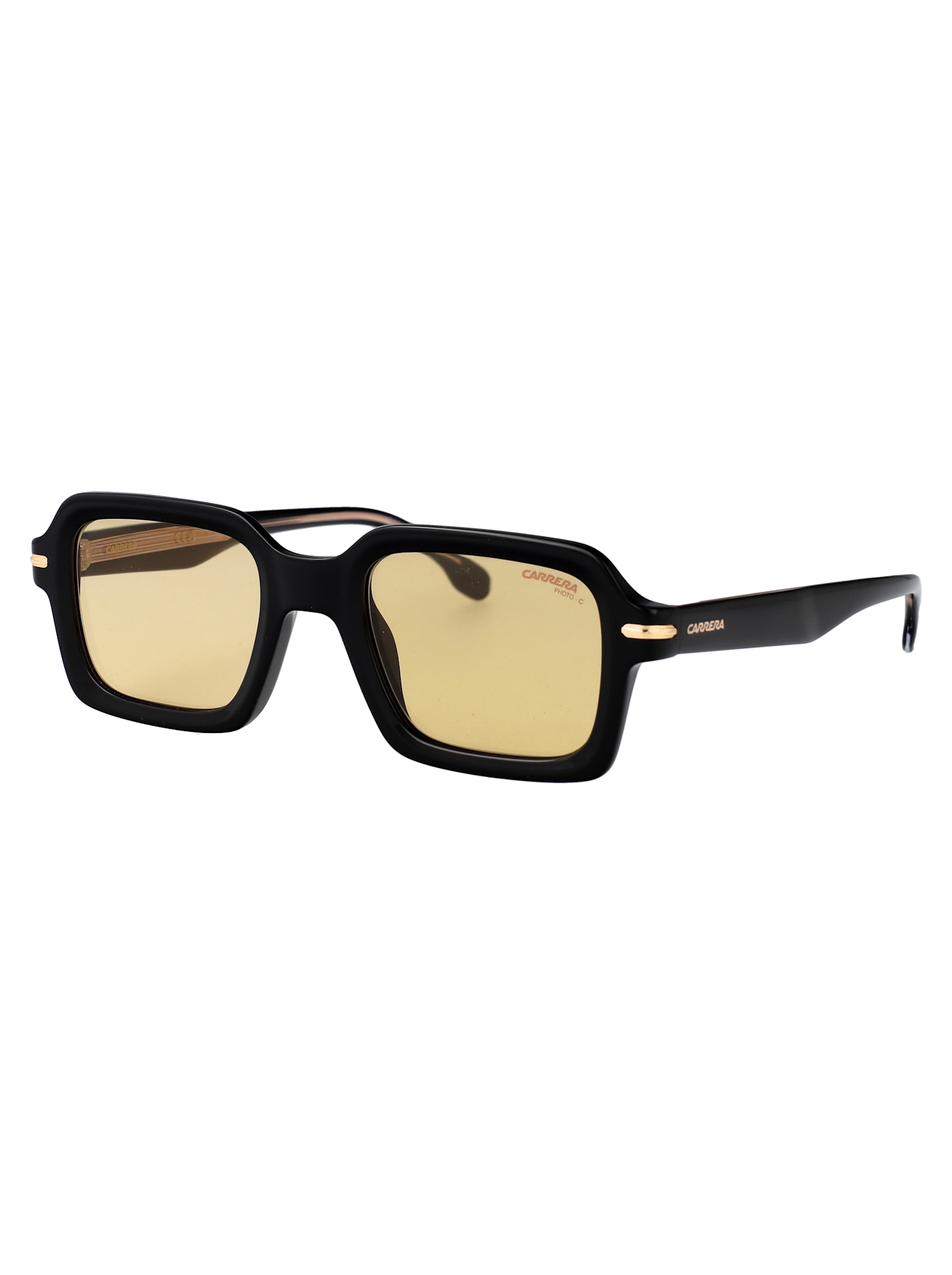 Carrera Black Yellow Acetate Sunglasses In Yellow