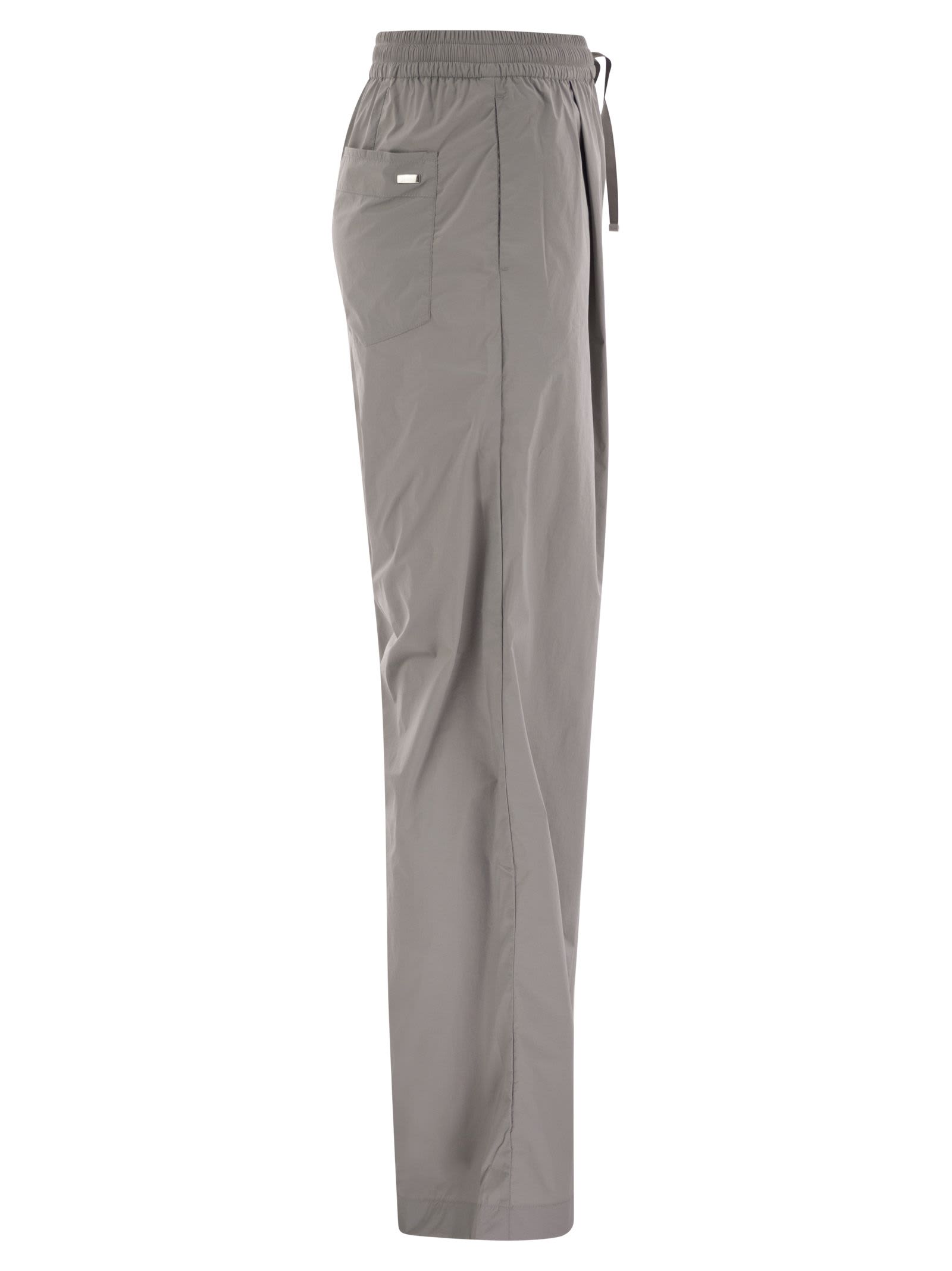 Shop Herno Stretch Nylon Trousers In Light Grey