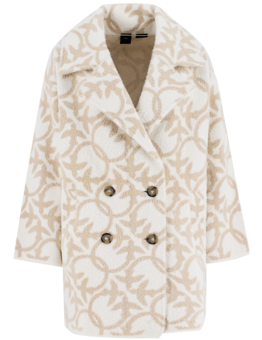 Shop Pinko Coat In Panna Beige