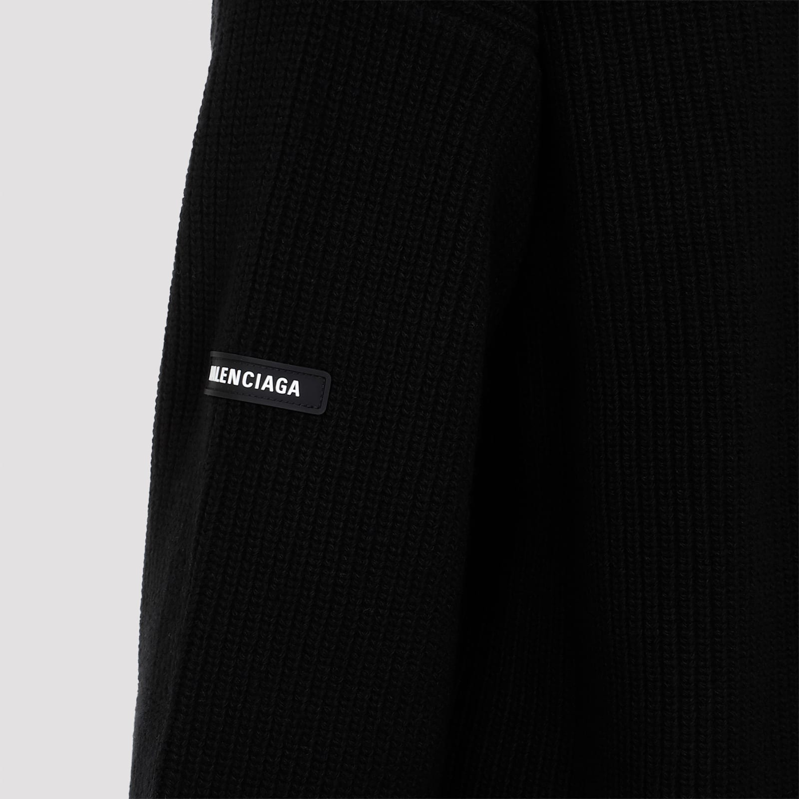 Shop Balenciaga Wool Cardigan In Black