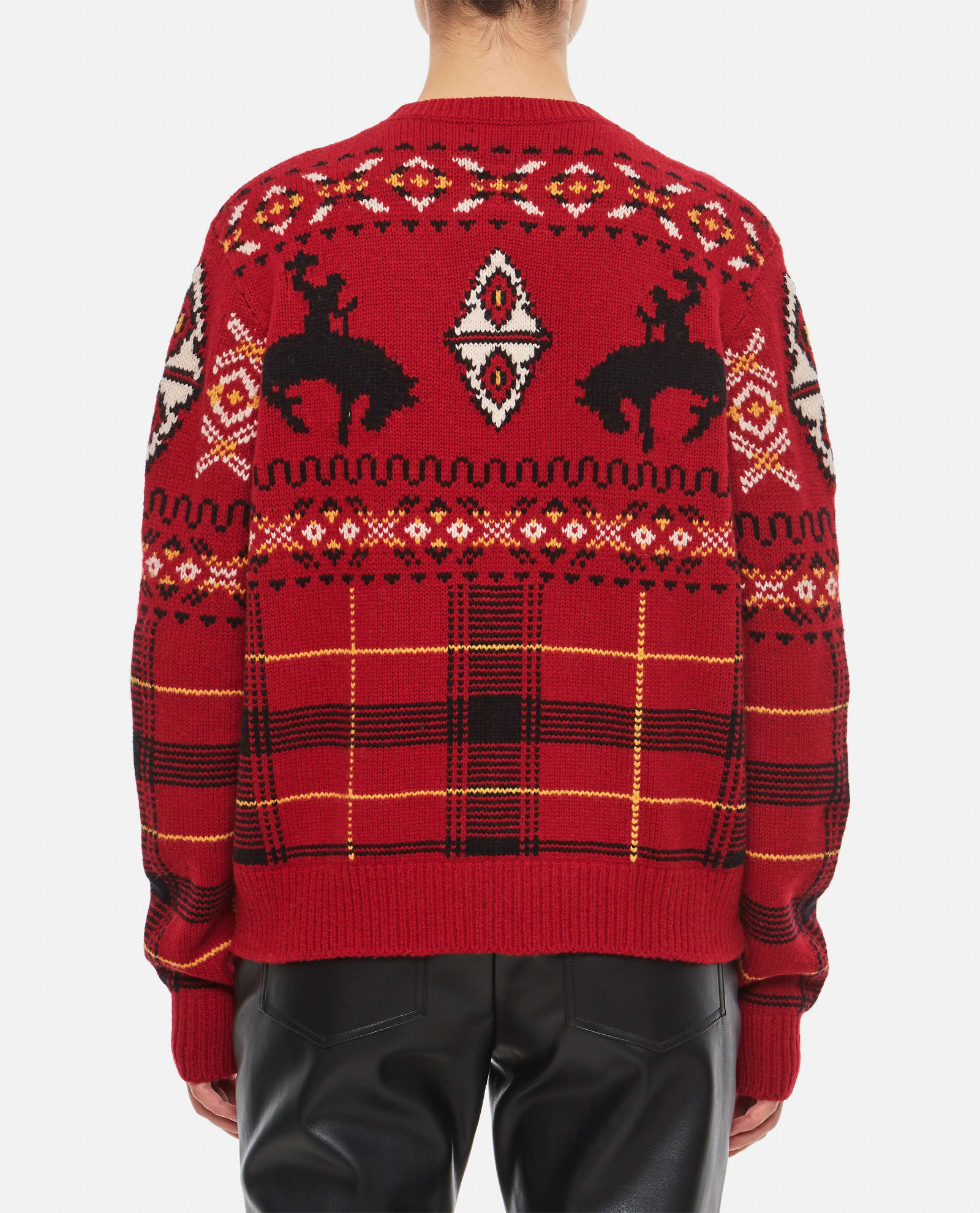 Shop Polo Ralph Lauren Wool Blend Crewneck Sweater In Red