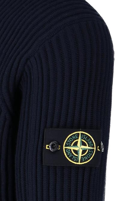 Stone Island Ribbed Crewneck Sweater With Long Sleeves