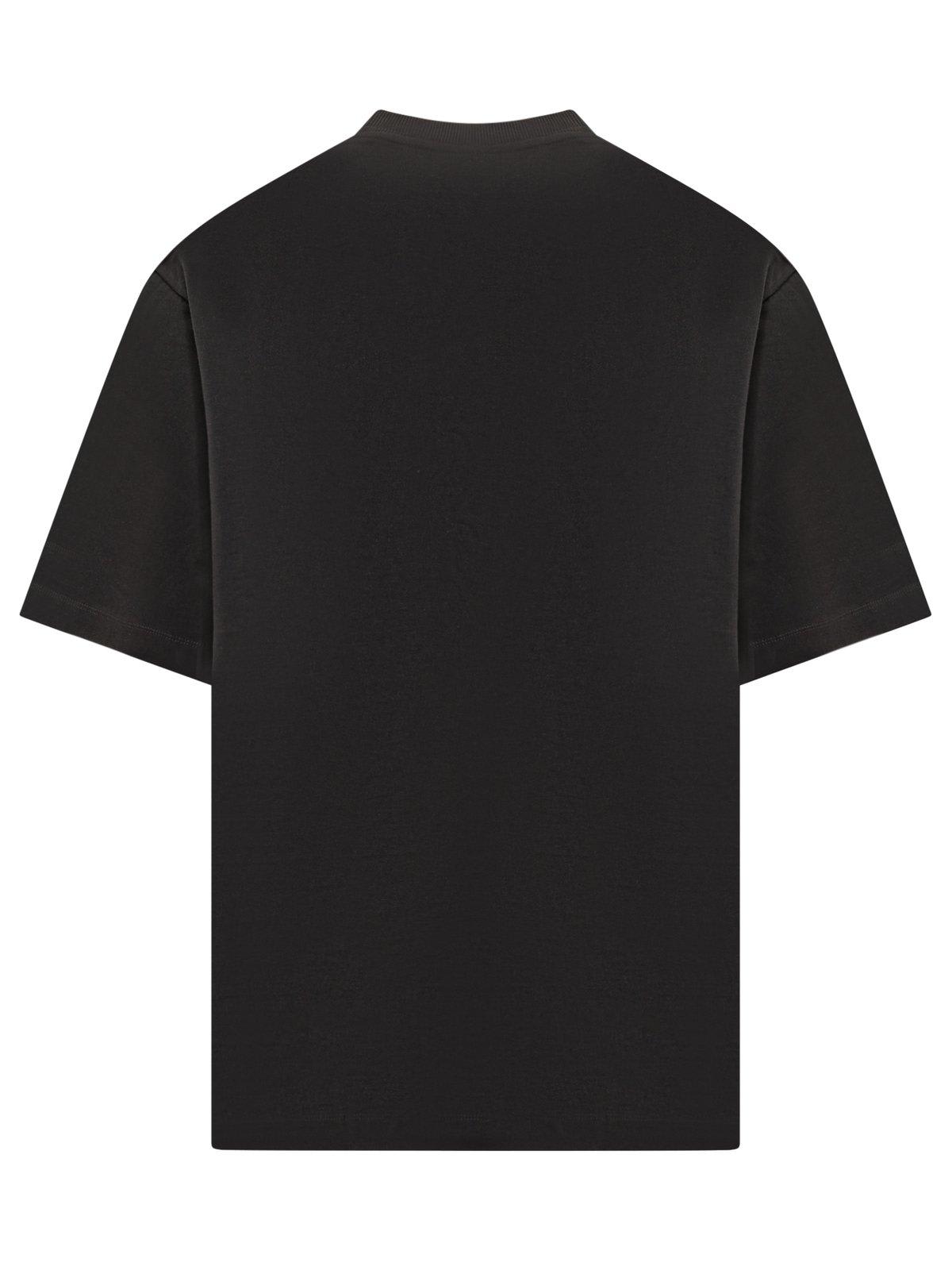 Shop Marcelo Burlon County Of Milan Macrame Cross Cewneck T-shirt In Black Dark