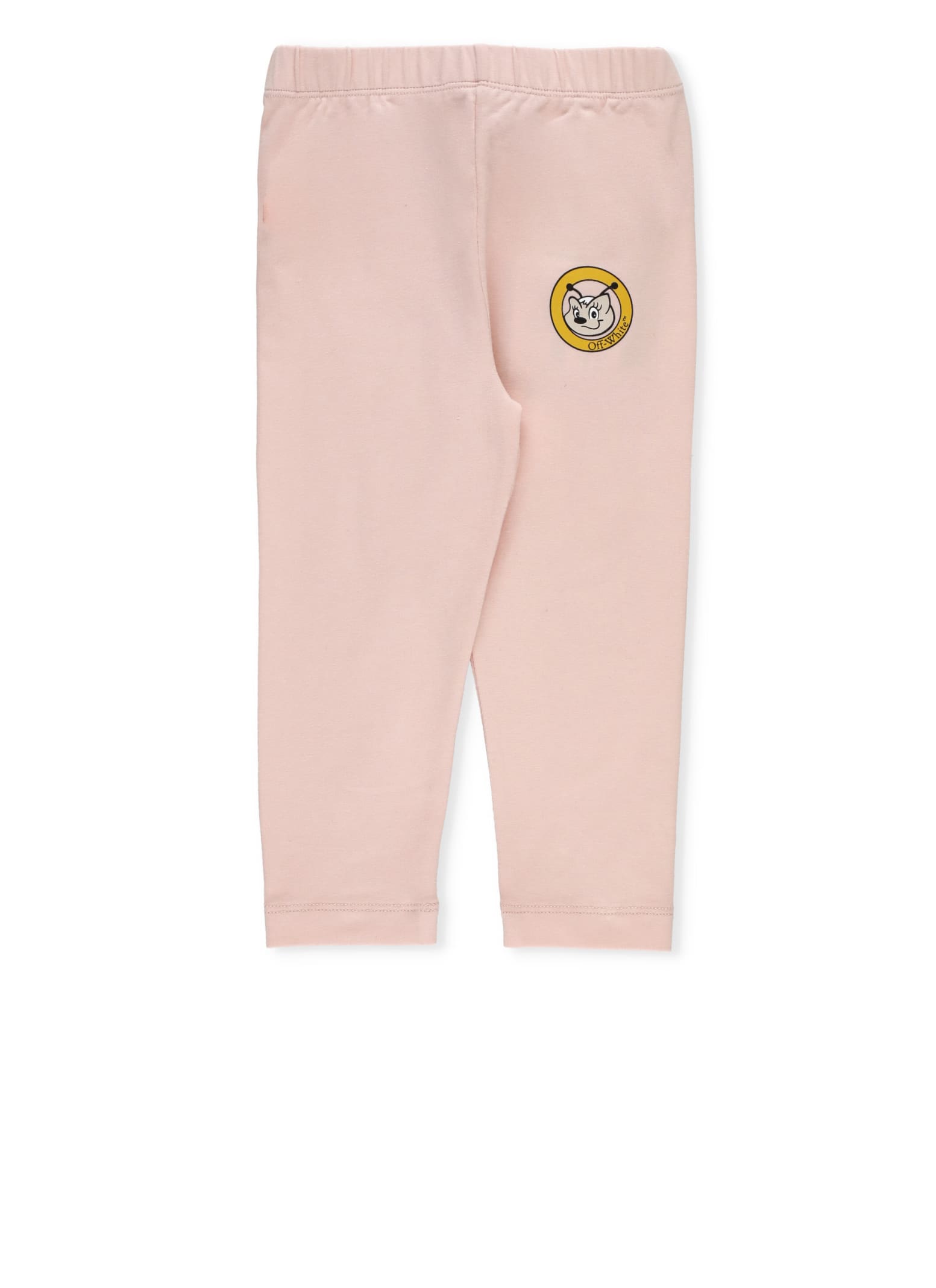 Off-white Babies' Mascotte Logo Leggings In Pink