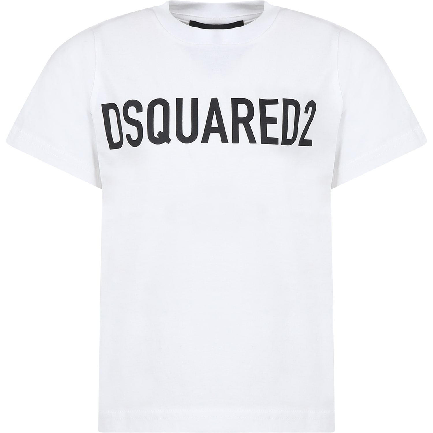 Shop Dsquared2 White T-shirt For Boy With Logo