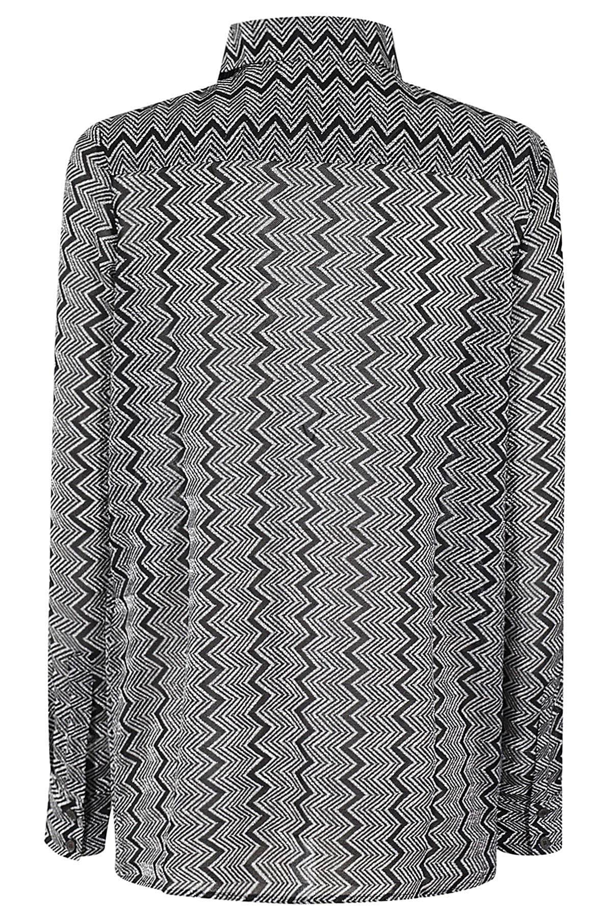 Shop Missoni Long Sleeve Shirt In Lp Black Silver