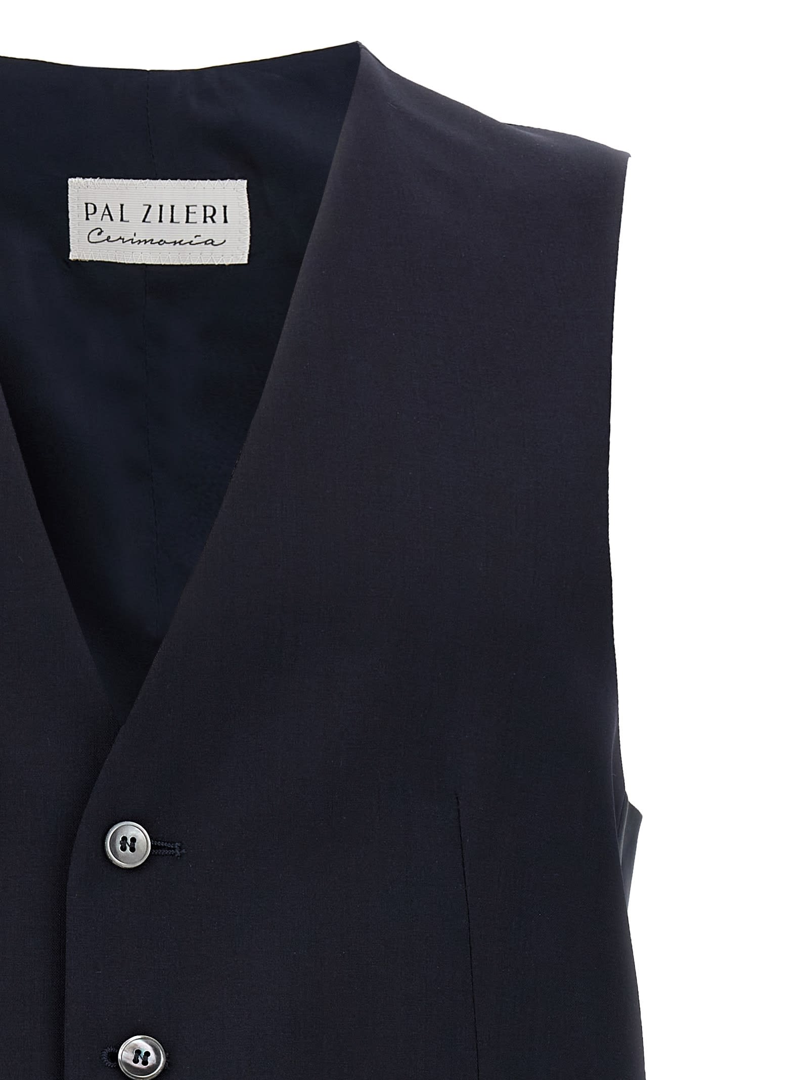 Pal Zileri Tailored Vest With V-neckline And Adjustable Back Strap