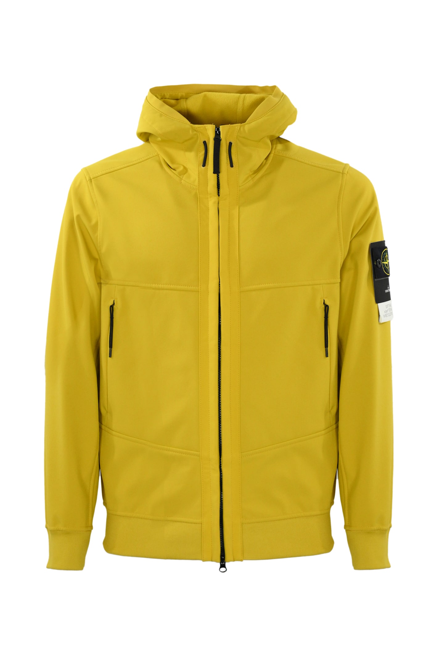 Shop Stone Island Soft Shell-r Jacket Q0322 In Mustard