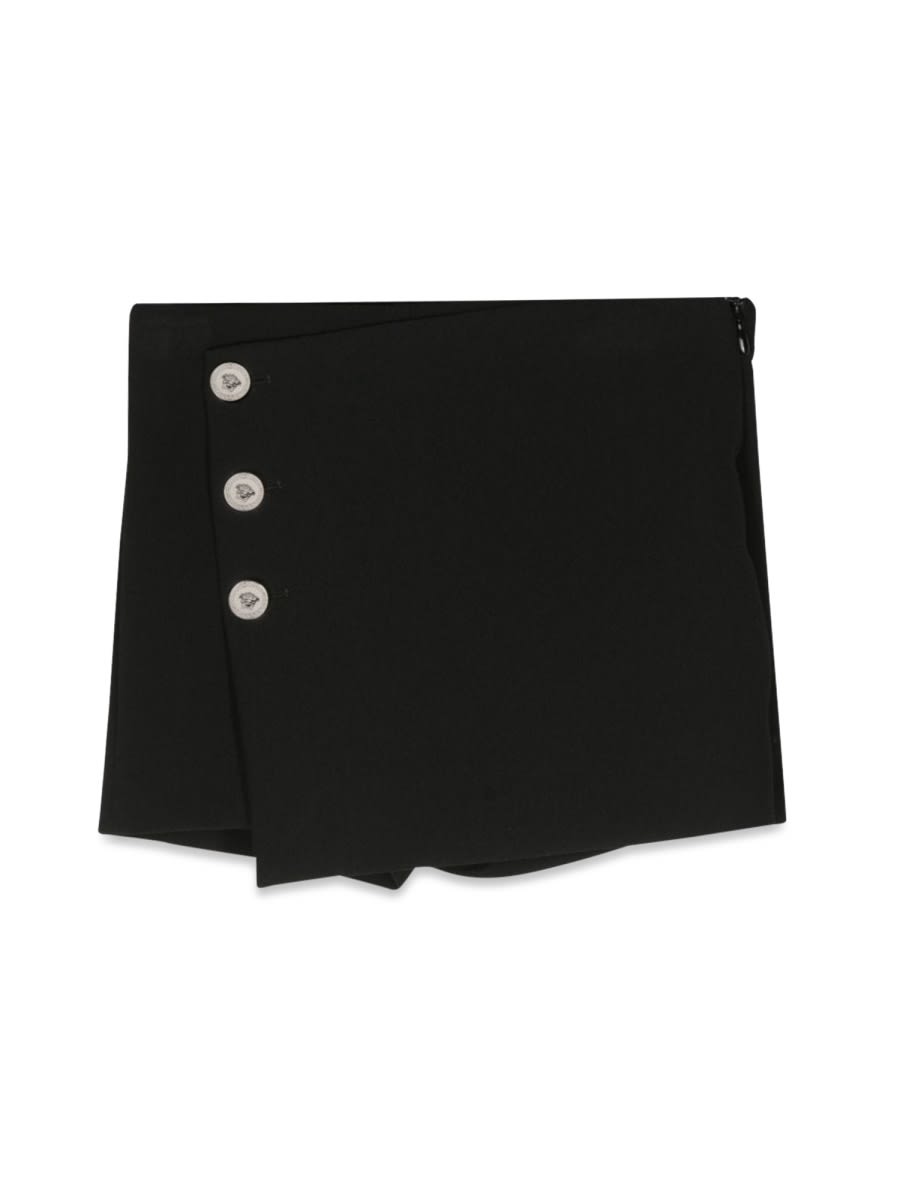 Versace Kids' Stretch Cady Shorts In Black