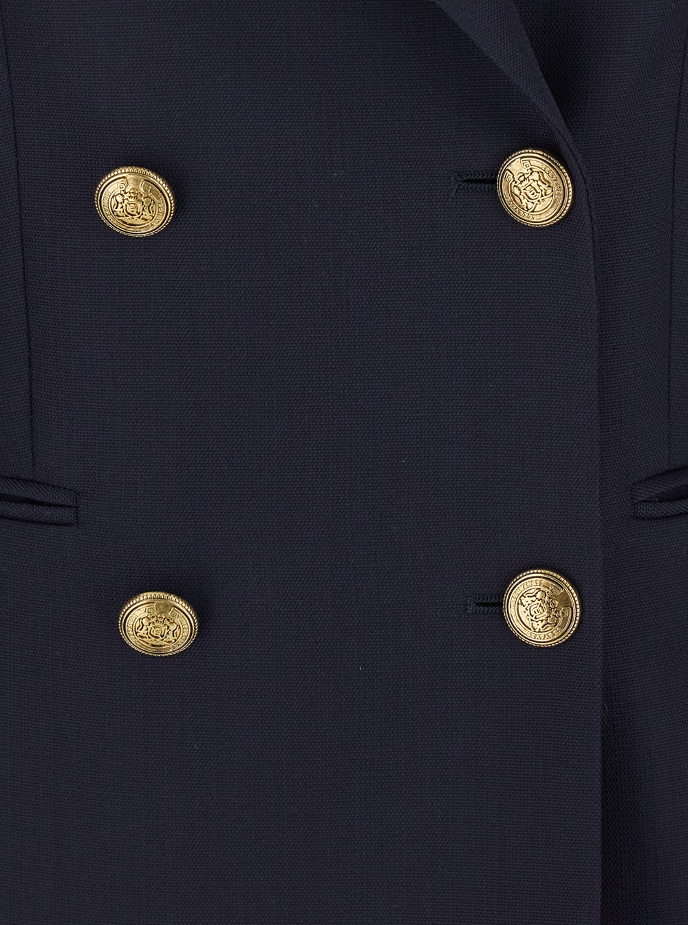 The Seafarer Betty Blue Jacket With Shoulder Pads And Metallic Buttons In Virgin Wool Woman In Blu