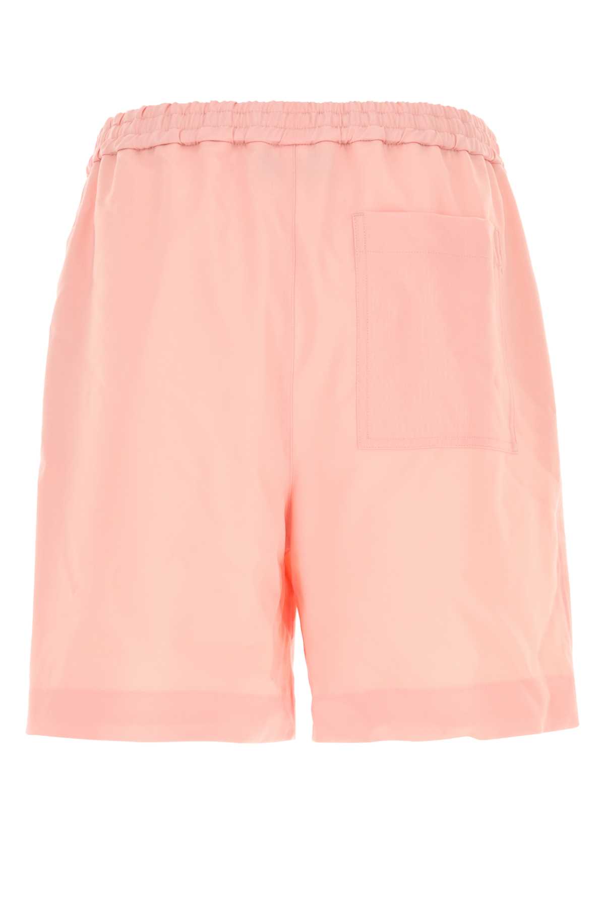 Loewe Wool-blend Elasticated Shorts In Pink