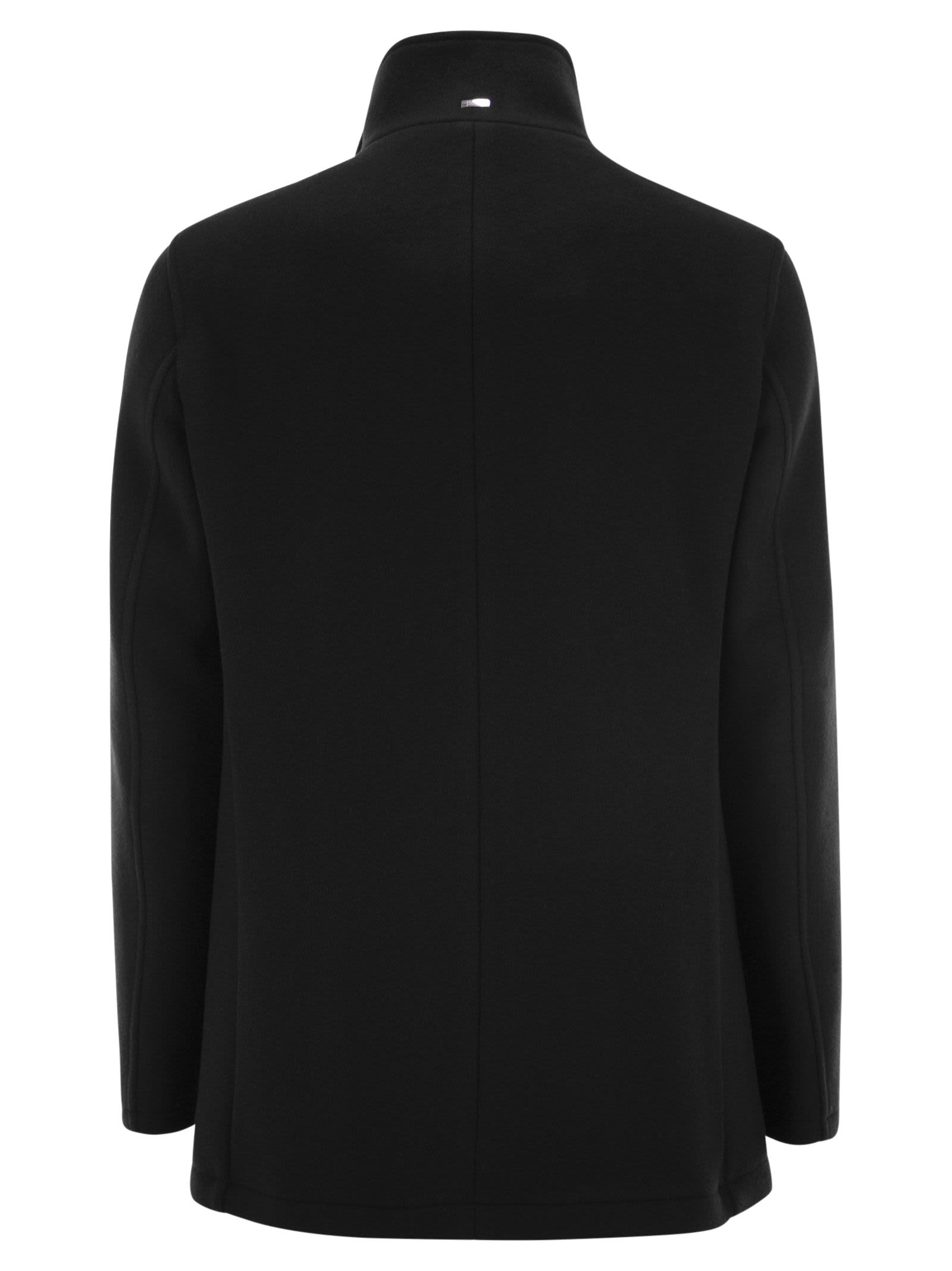 Shop Herno Virgin Wool Coat In Black