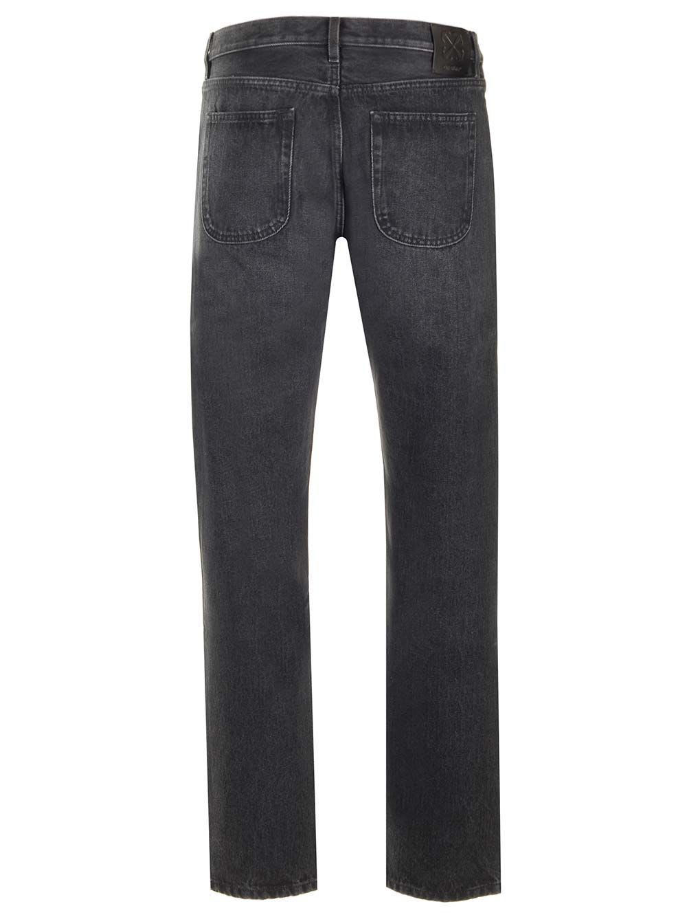 Shop Off-white Slim Fit Jeans In Black