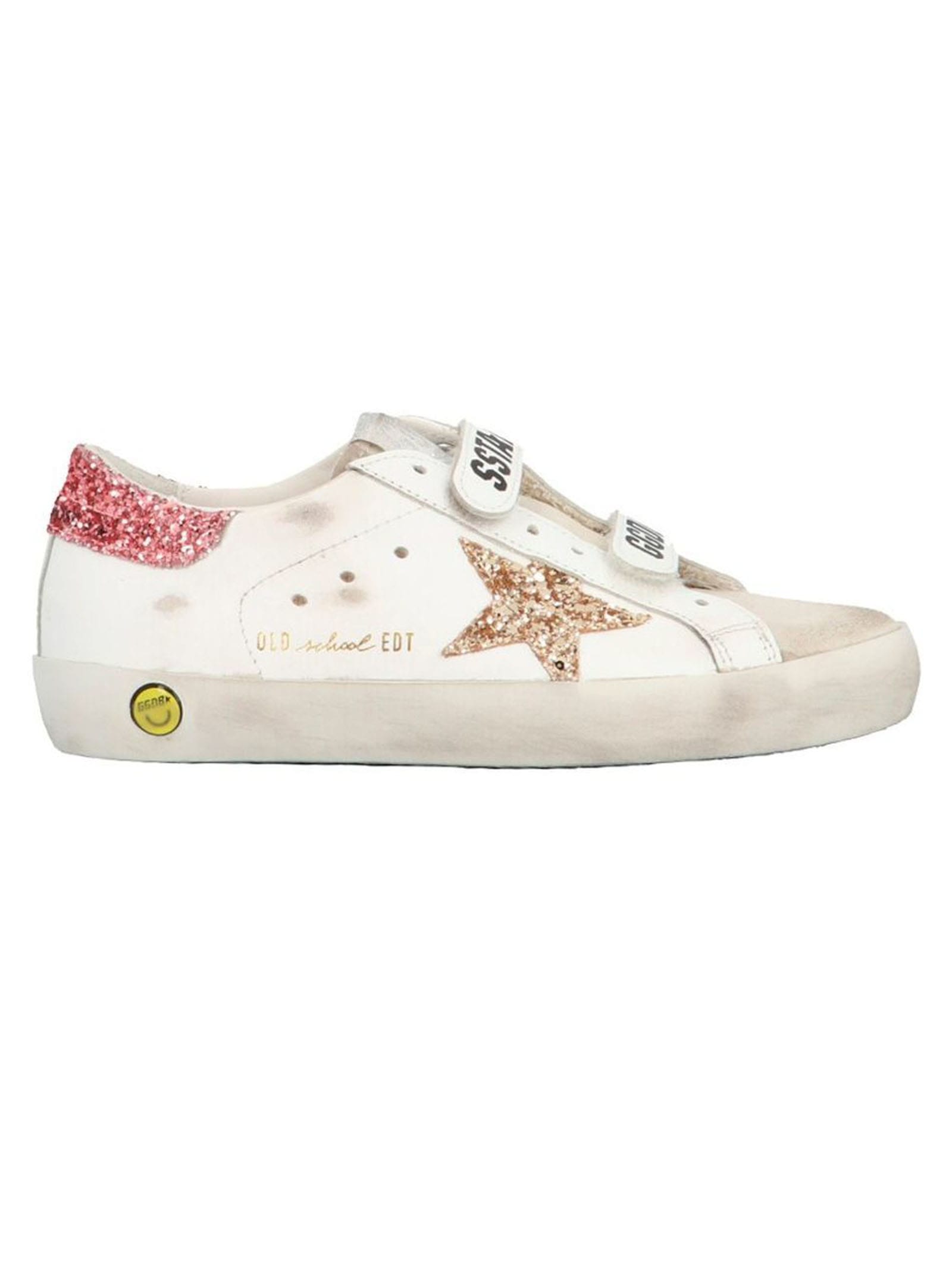 GOLDEN GOOSE WHITE LEATHER OLD SCHOOL SNEAKERS,GYF00111F001010 80780
