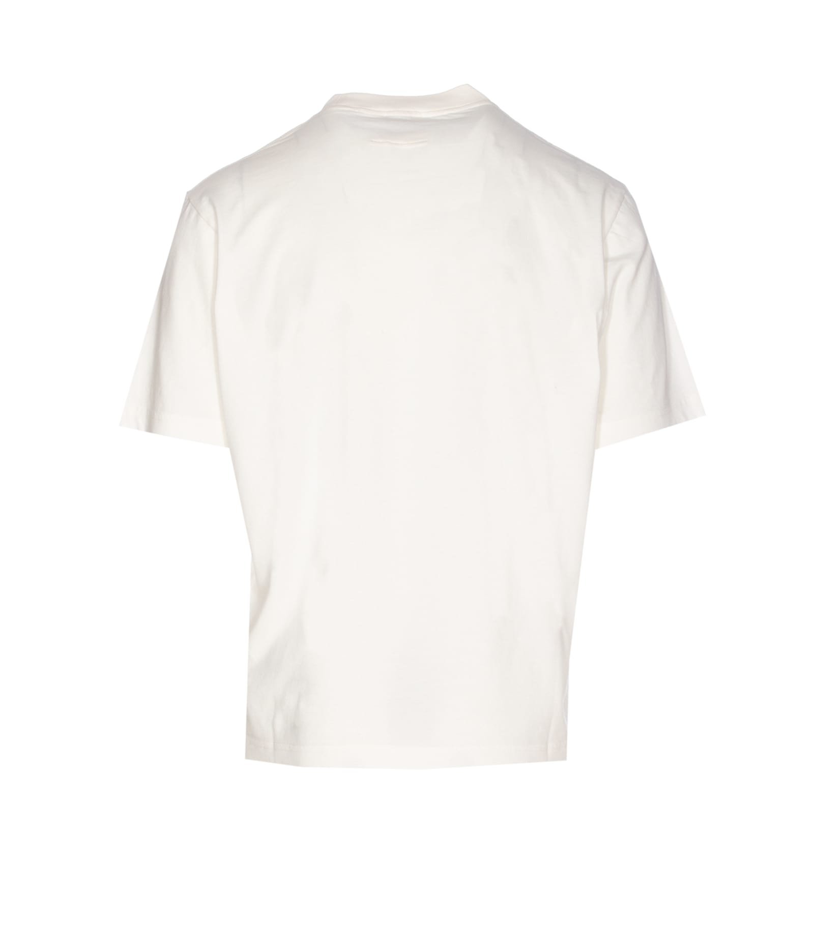 Autry Pocket Crewneck Graphic Print T-shirt In White