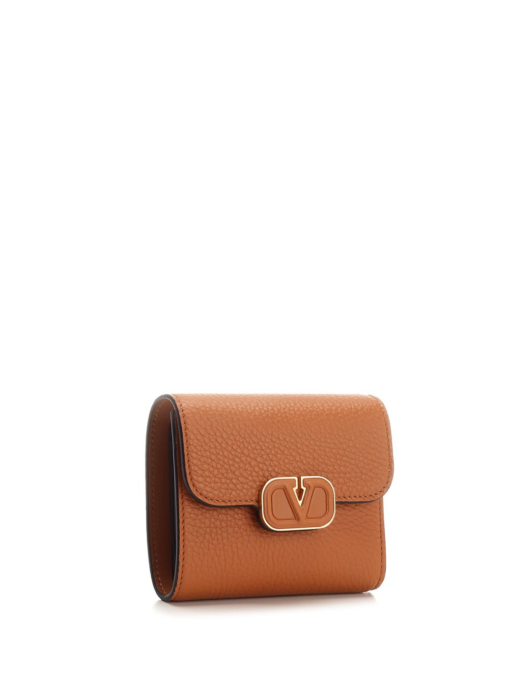 Shop Valentino French Wallet In Brown