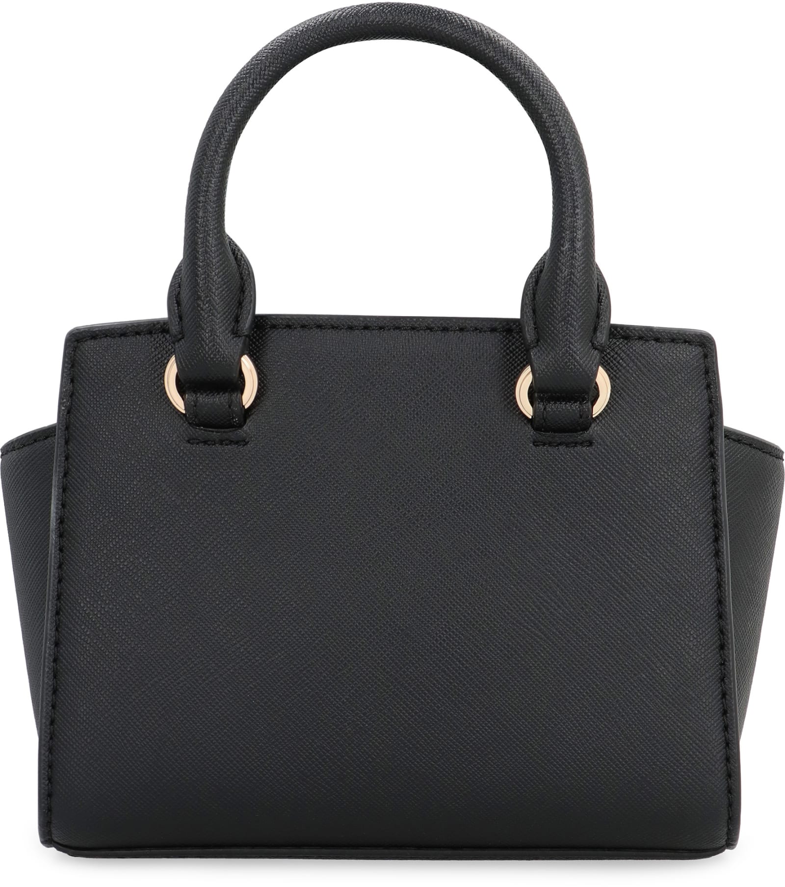 Shop Michael Michael Kors Selma Leather Mini Bag In Black