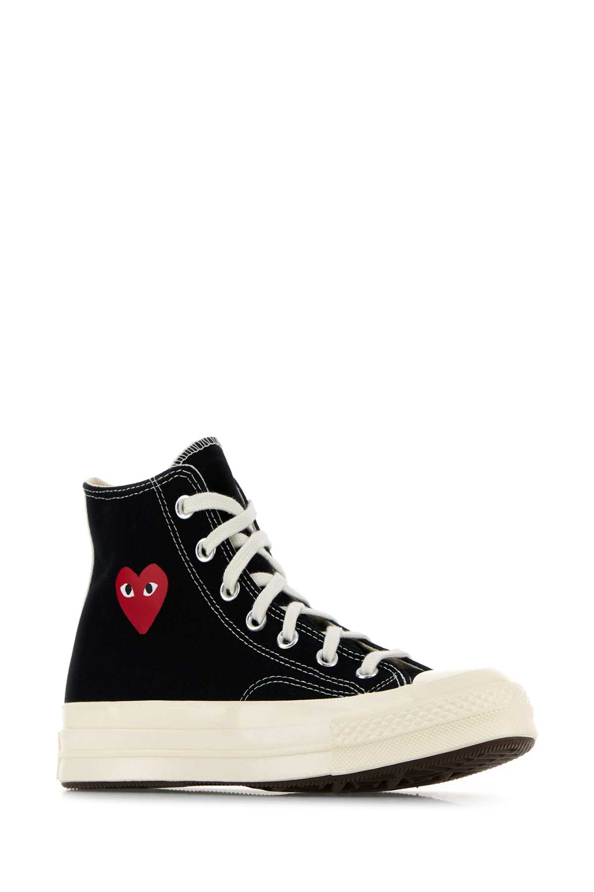 Comme Des Garçons Play Play Converse Cotton High Sneakers In Black