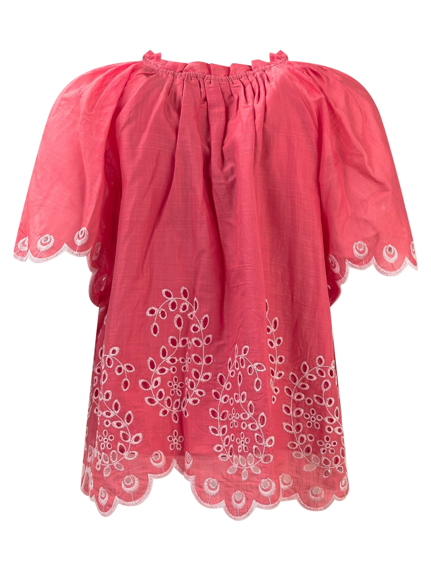 Shop Zimmermann Paisley Top In Coral Pink
