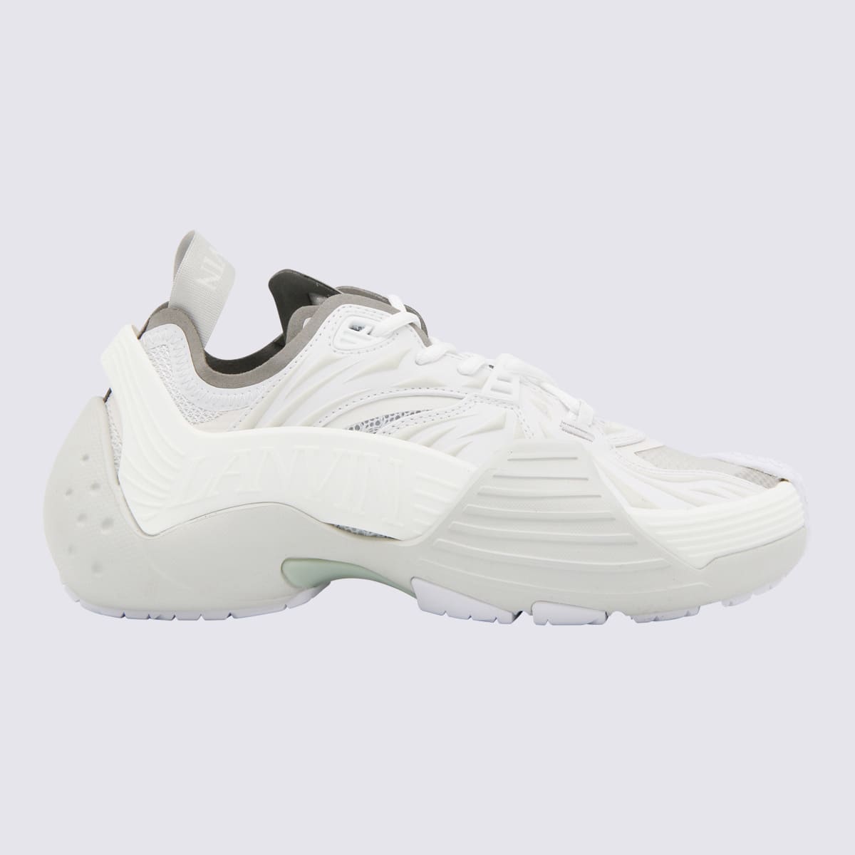 Shop Lanvin White Leather Flash X Sneakers