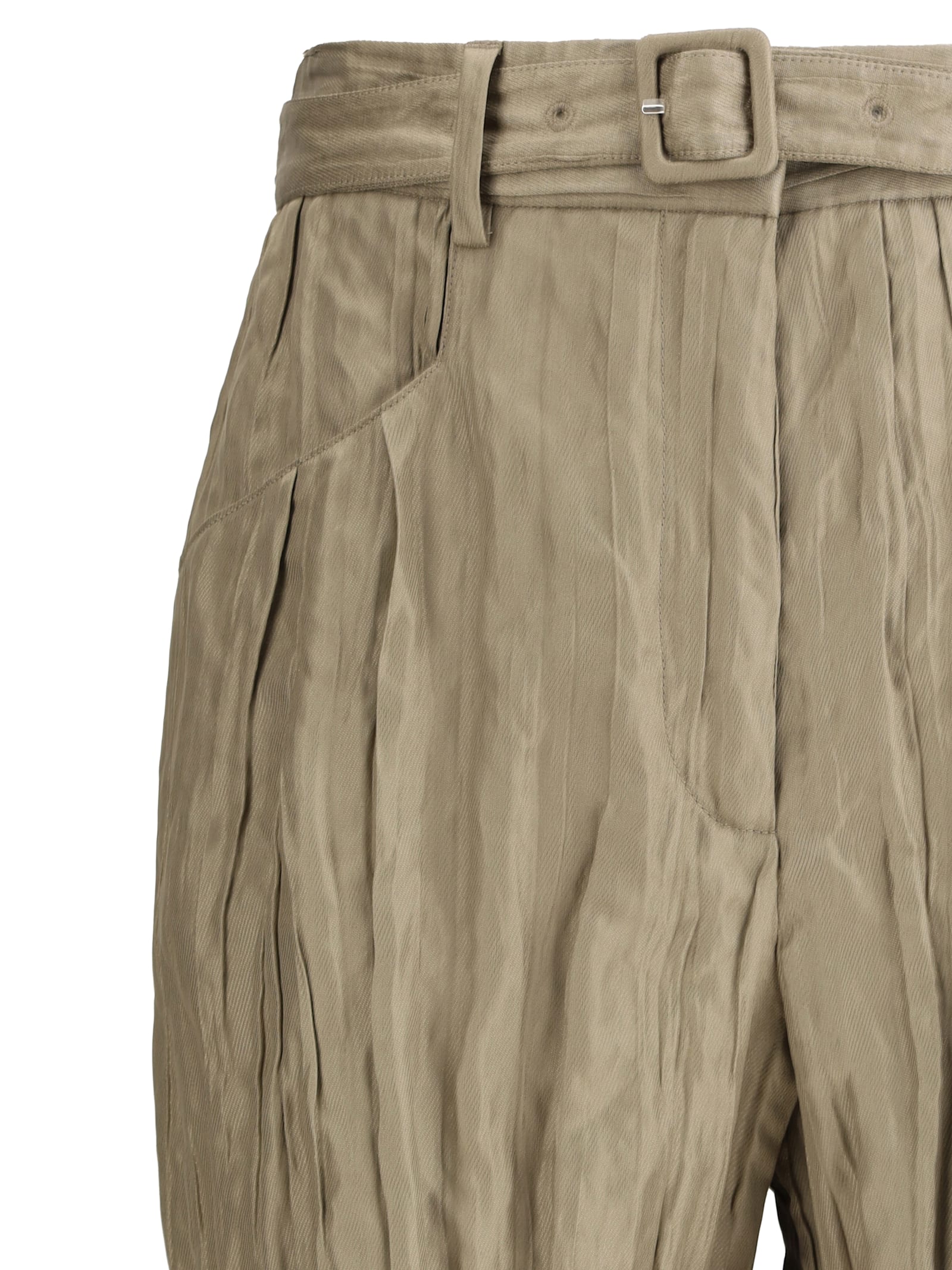 Gabriela Hearst Norman High-rise Metallic Silk Wide-leg Pants