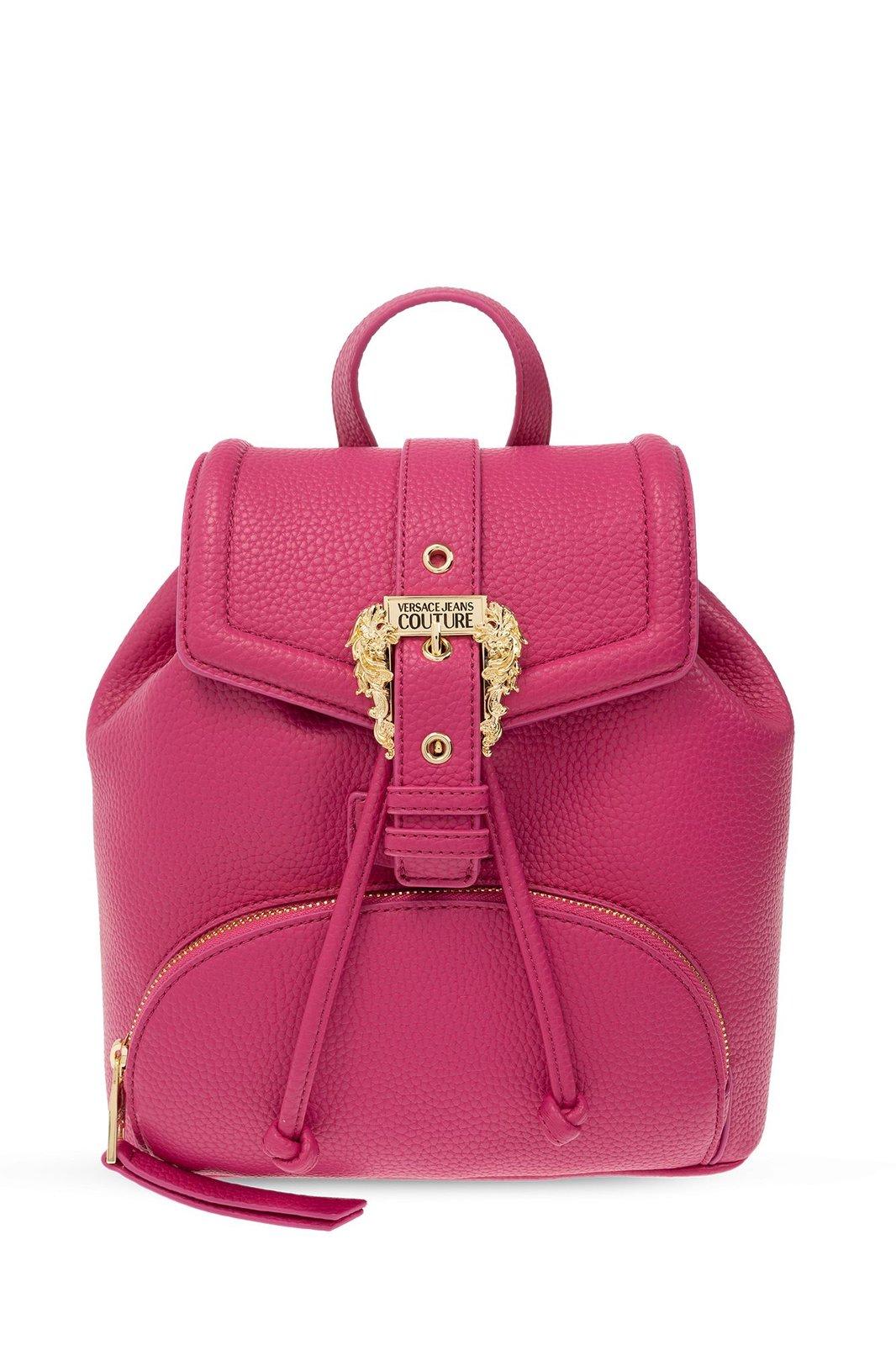 VERSACE JEANS COUTURE BAROQUE BUCKLE DRAWSTRING BACKPACK