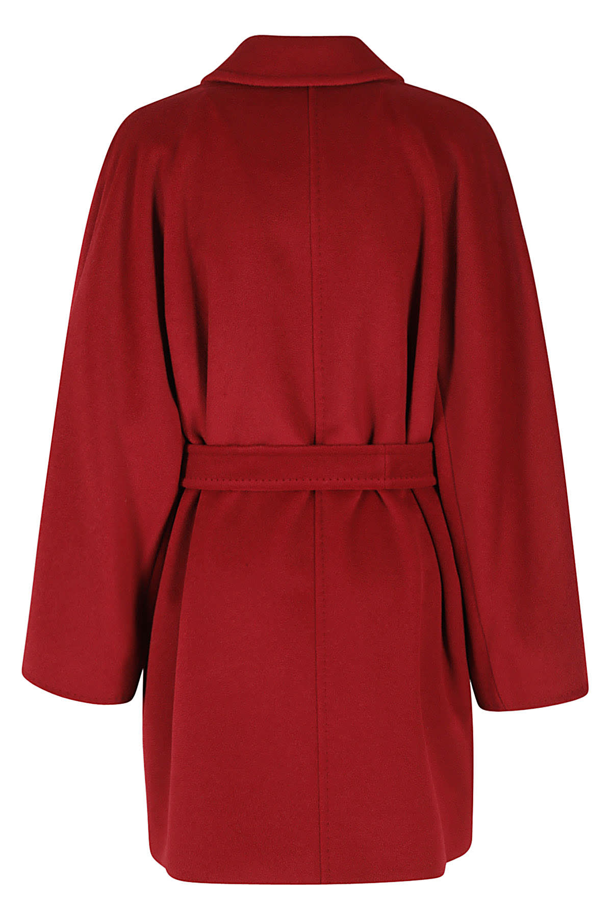 Max Mara Double-breasted Belted Coat In Red