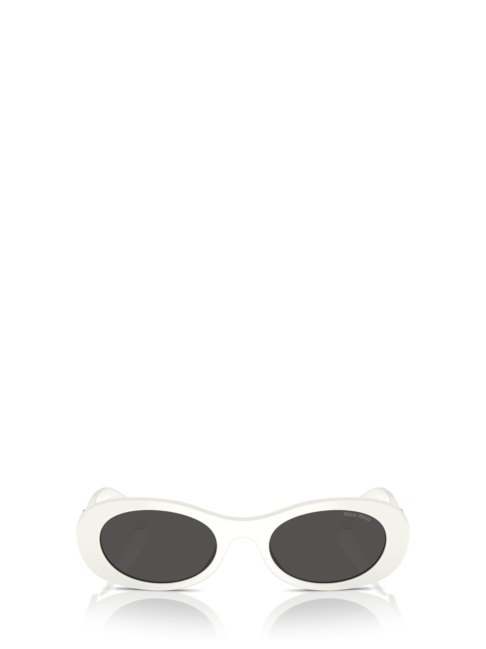 Shop Miu Miu Mu 06zs White Ivory Sunglasses