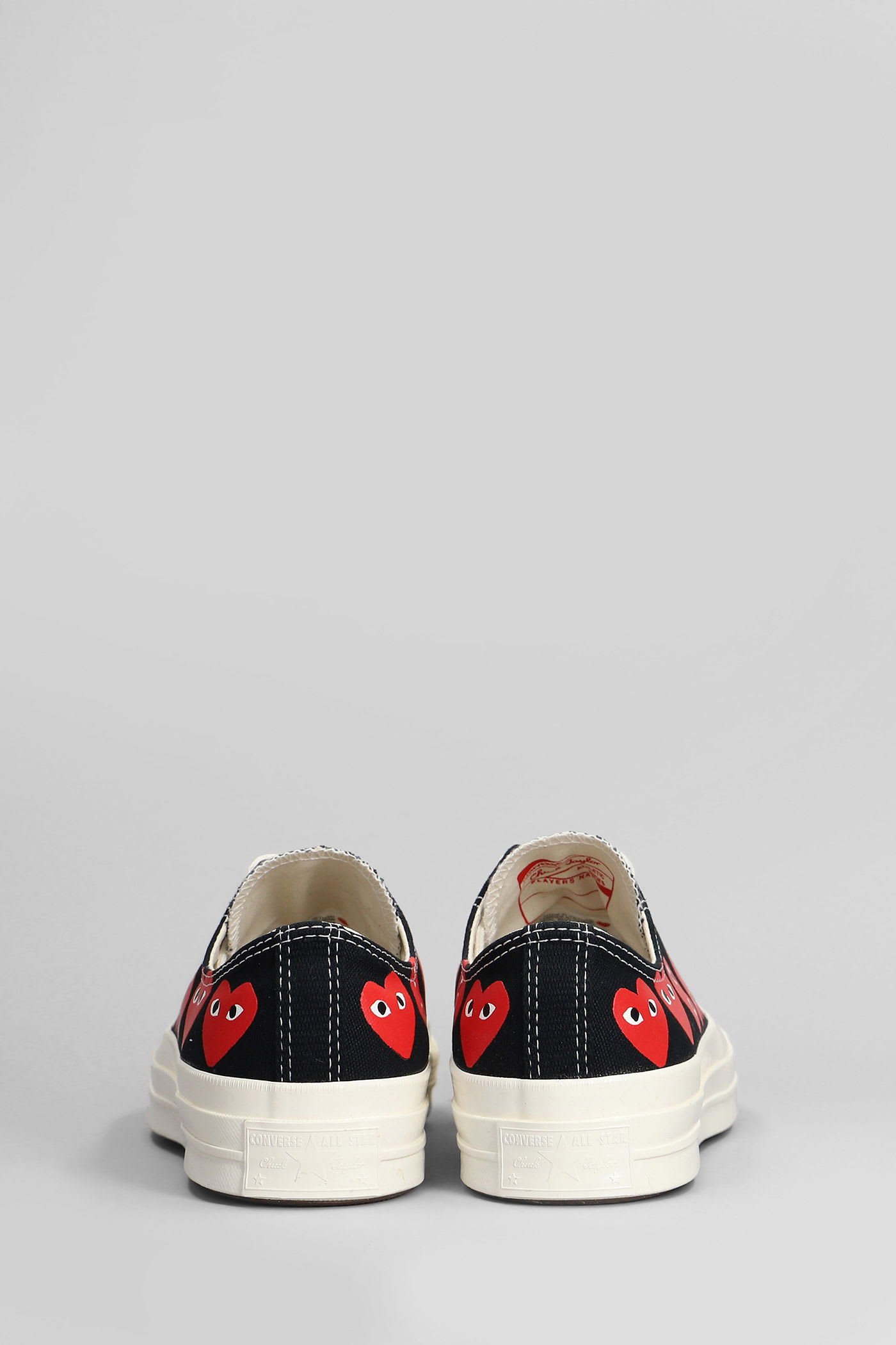 Comme Des Garçons Play Chuck 70 Cdg Low Sneakers In Black Cotton In Black