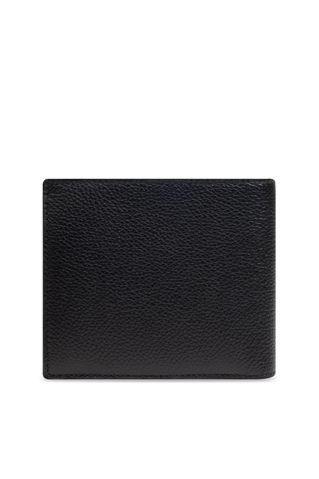 Balenciaga Cash Black Wallet In Grained Leather
