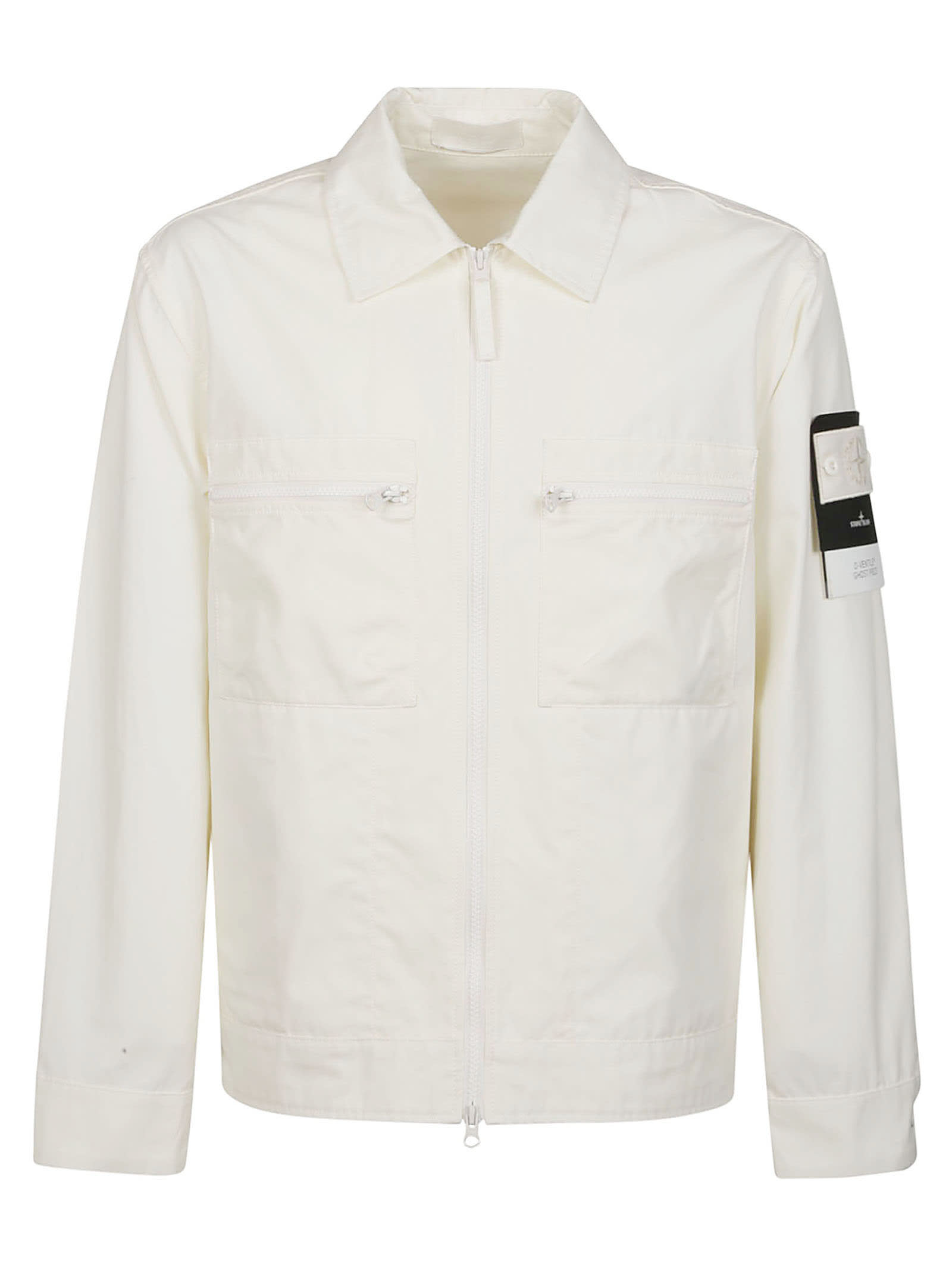 Shop Stone Island Ghost Jacket In Natural
