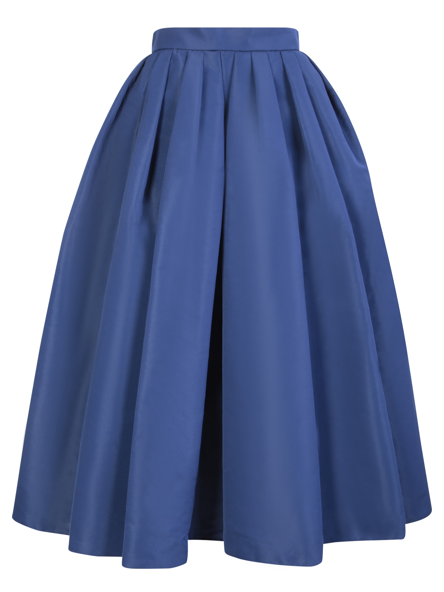 Alexander McQueen High Waisted Full Blue Skirt