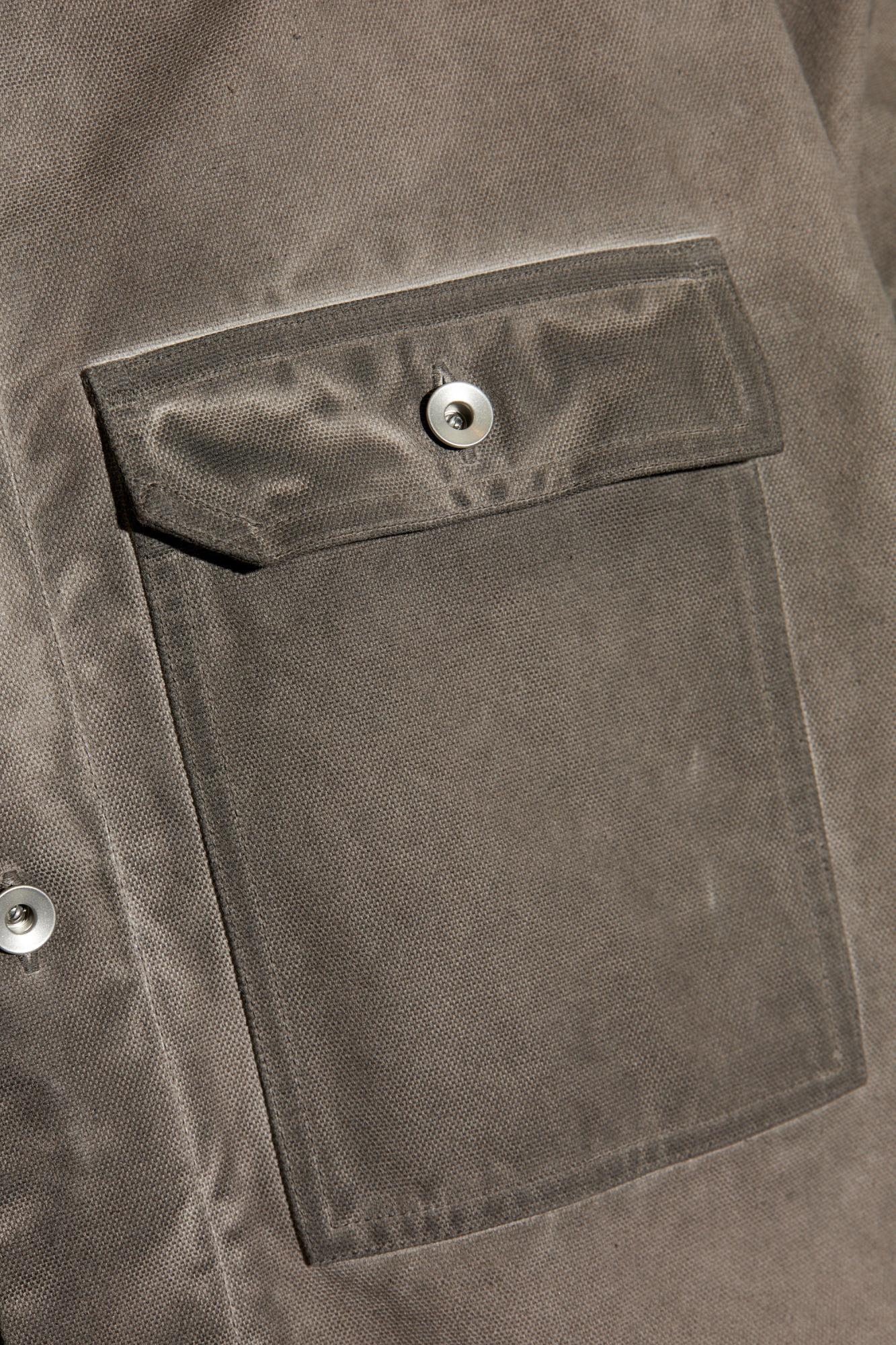 Drkshdw Gunmetal Grey Relaxed Fit Shirt With Button-fastening Pockets In Brown